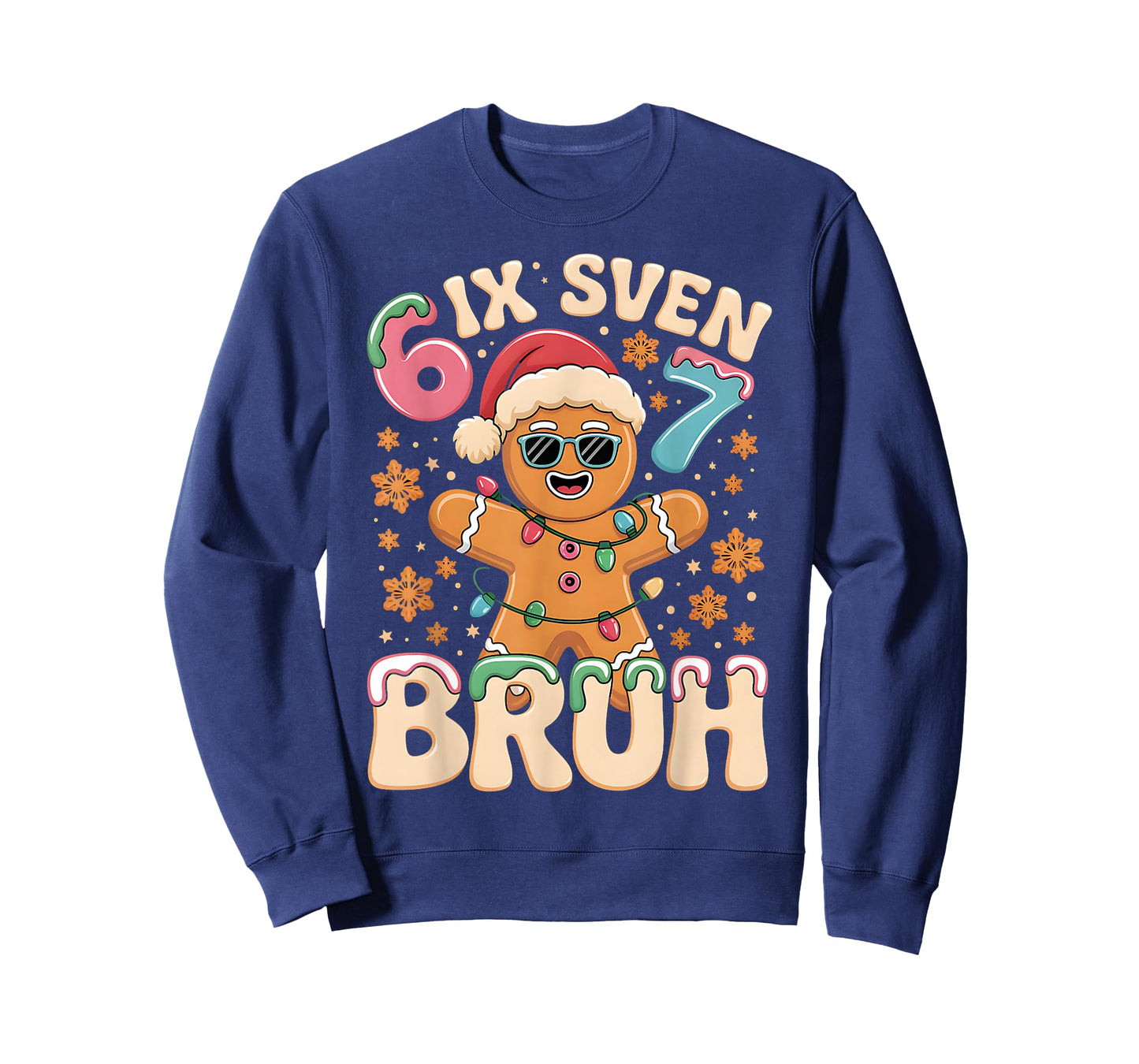 Bruh 67 Christmas Six Seven Gingerbreadman Boys 67 Christmas T-Shirt