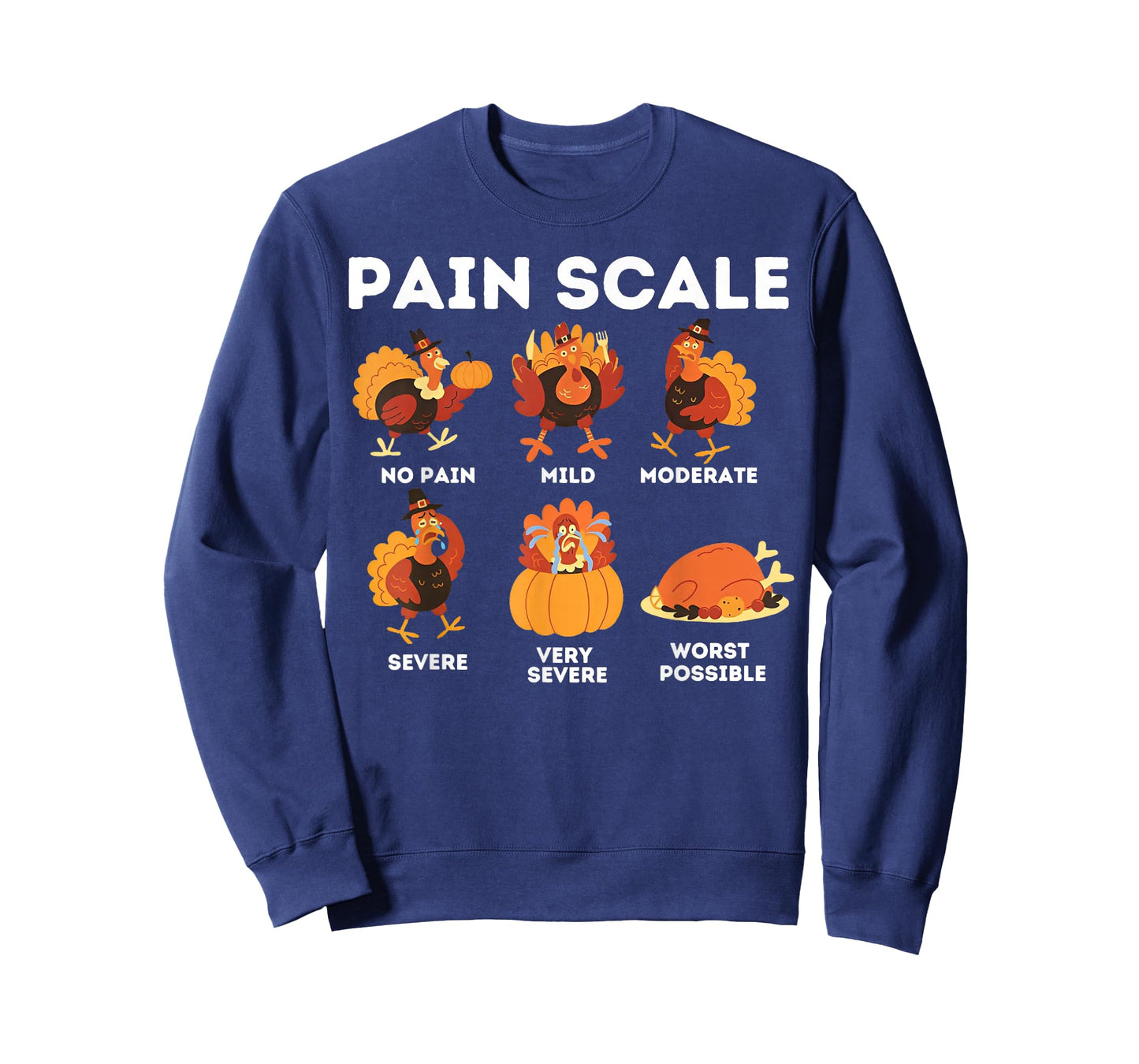 Pain Scale Turkey Funny Nurse Thanksgiving ICU Nurse T-Shirt