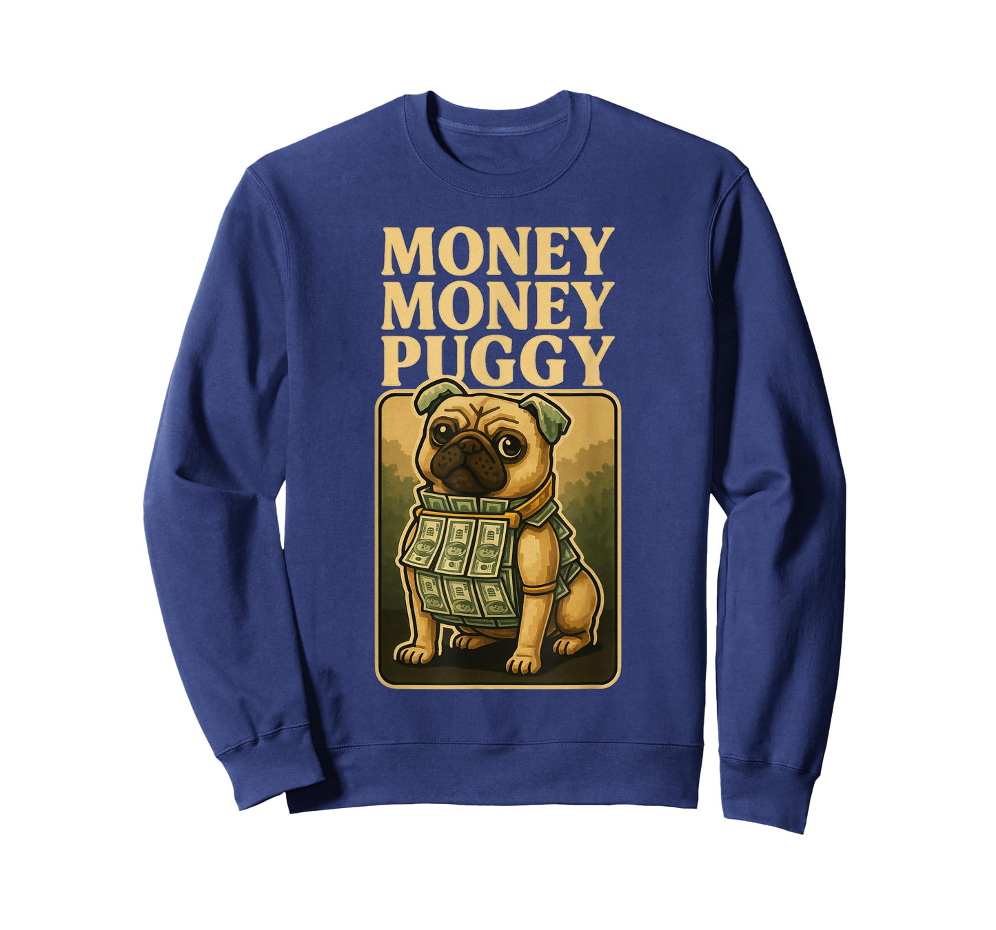 Money Money Puggy - Funny Dog Pug Brainrot Gaming Slang Meme T-Shirt