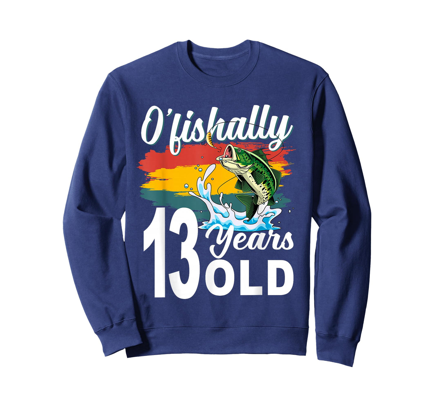 O’fishally 13 Years Old Birthday Boy Fishing Themed Party T-Shirt
