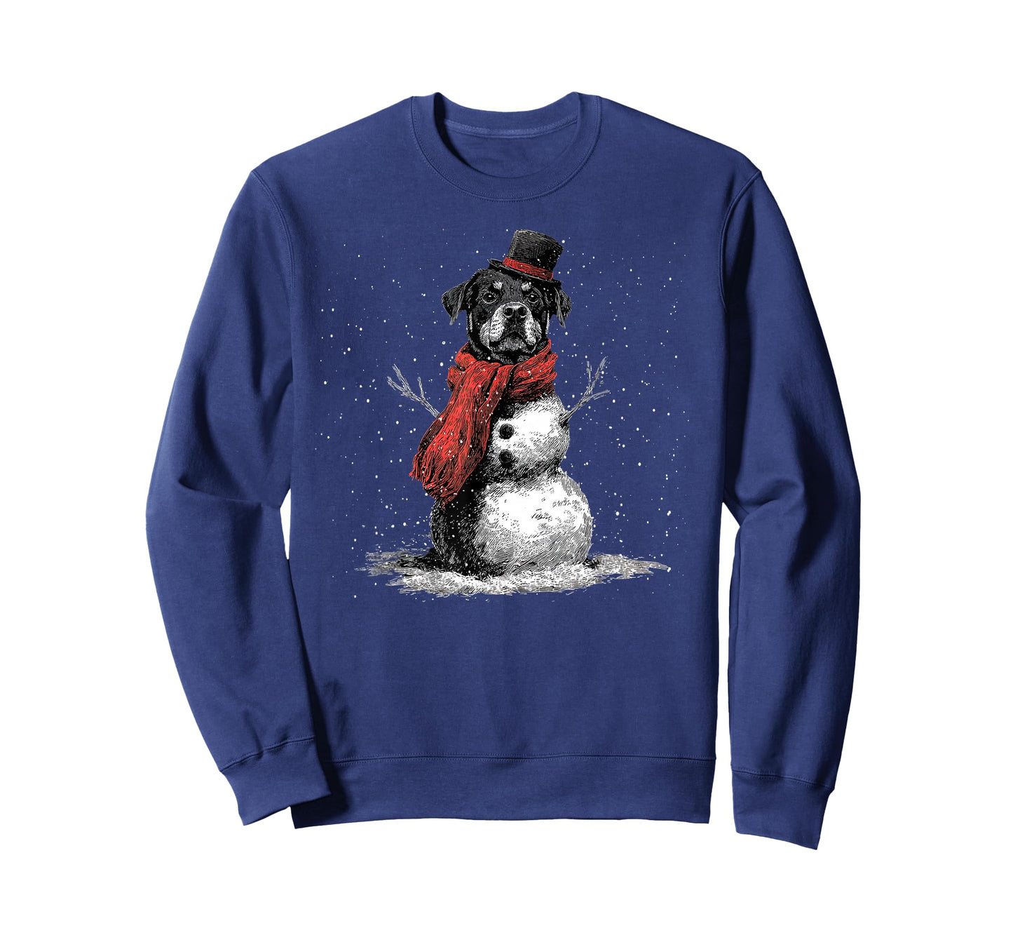 Funny Rottweiler Dog Christmas Snowman Xmas Pajama T-Shirt