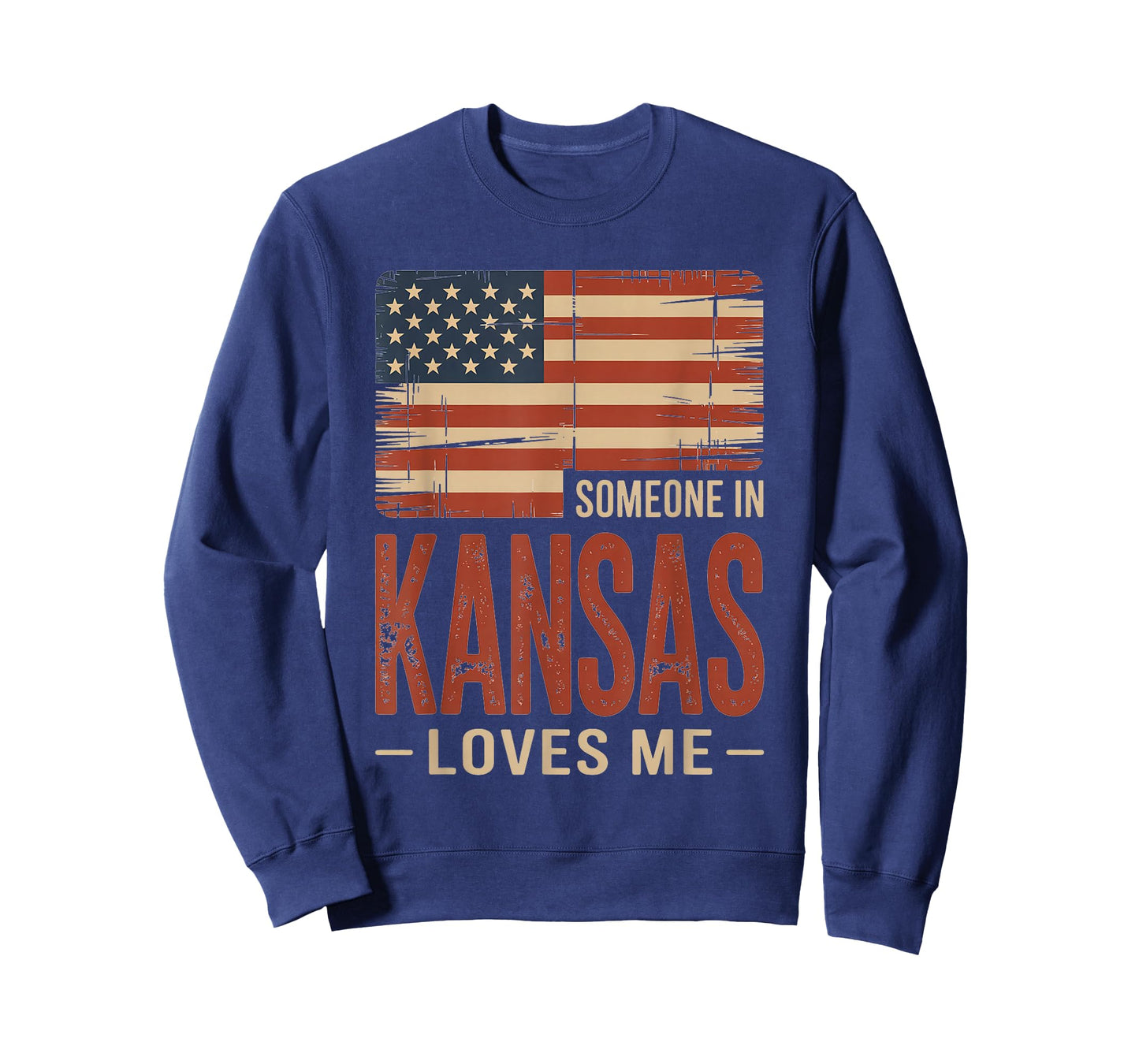 Someone in Kansas Loves Me US Flag T-Shirt