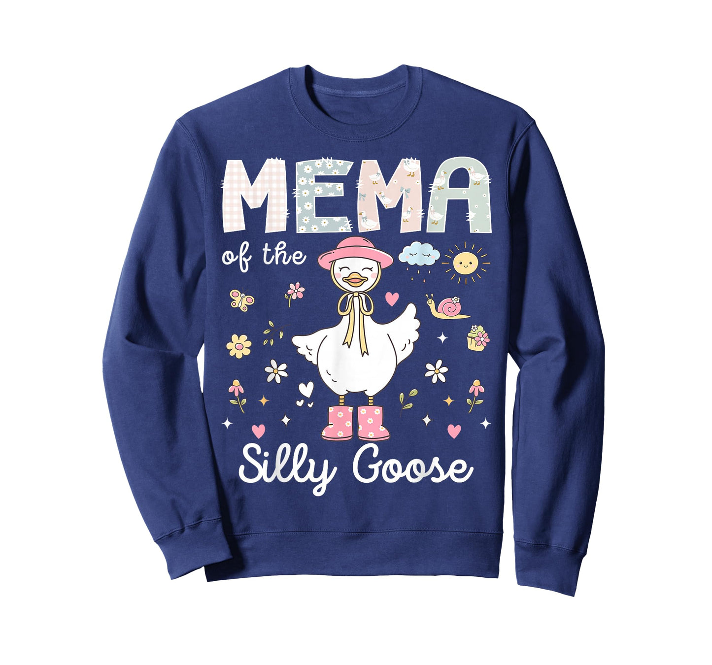 Mema of The Silly Goose 1st Birthday Girl Family Matching T-Shirt