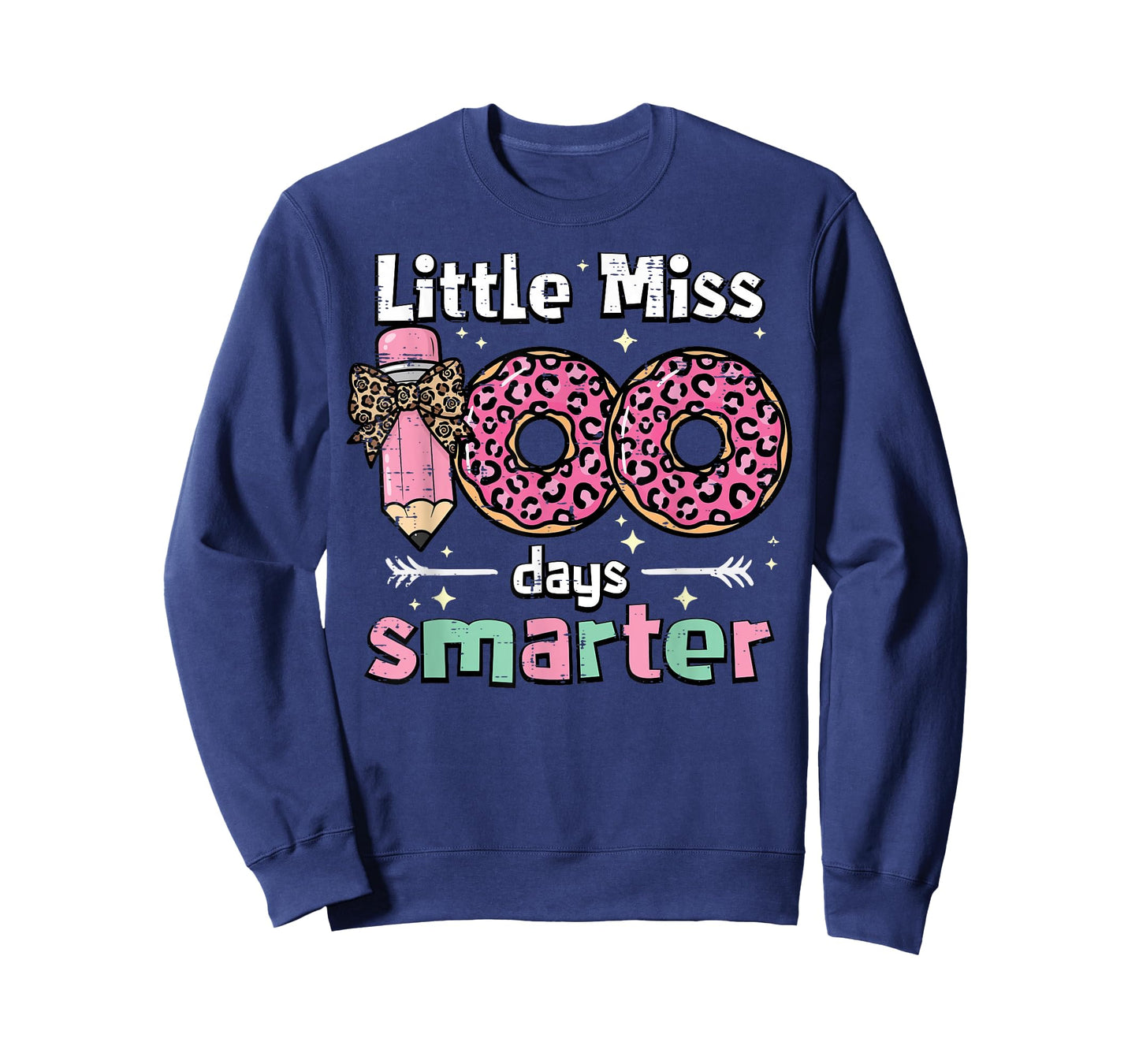 Little Miss 100 Days Smarter 100th Day of School Girls Kids T-Shirt