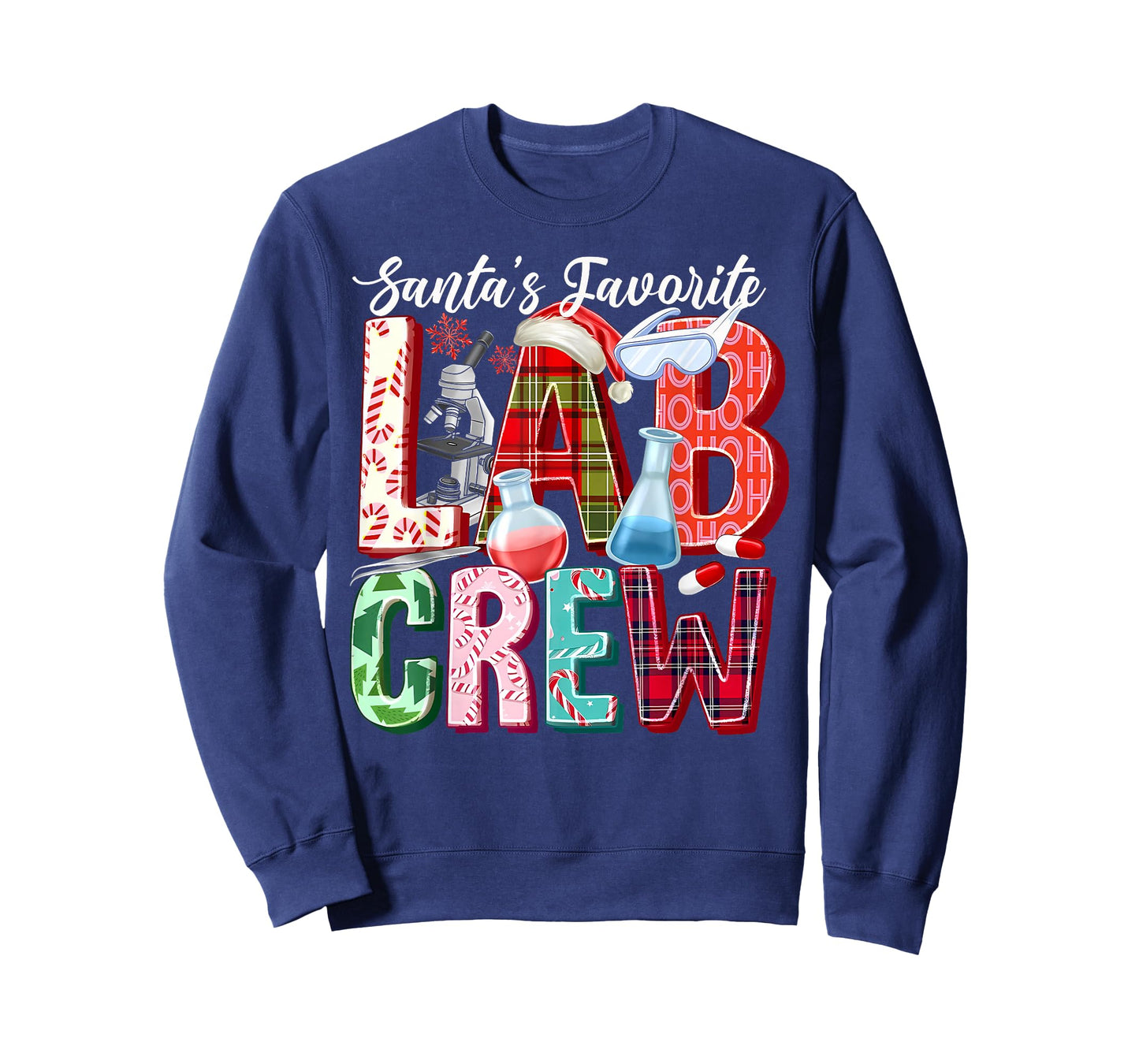 Santa's Favorite Lab Crew Christmas Laboratory Technician T-Shirt