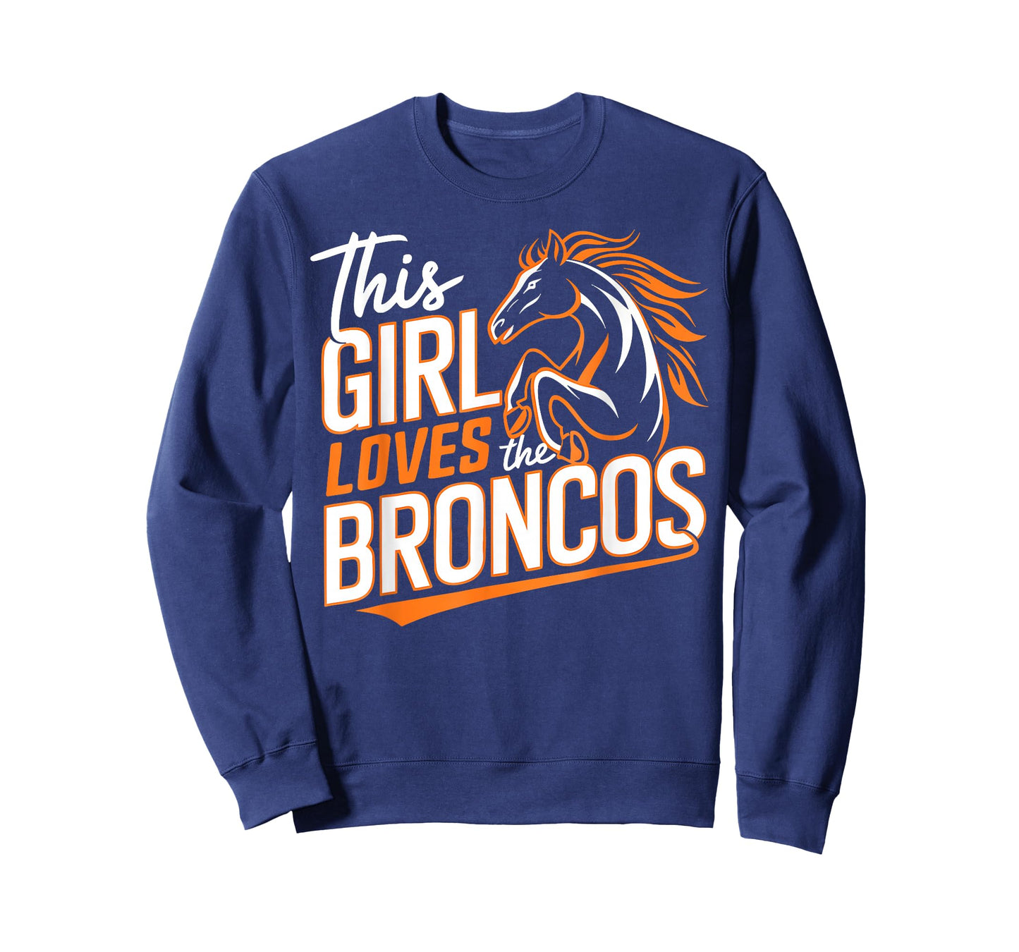 This Girl Loves The Broncos Shirt Design Women and Girls T-Shirt