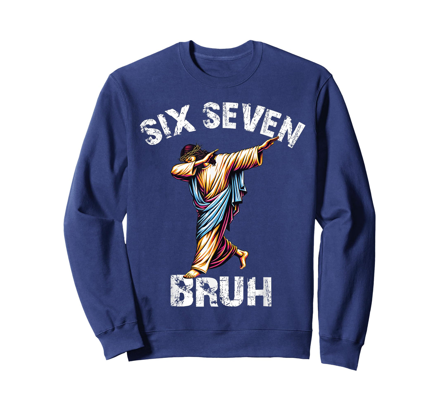 Six Seven Jesus Dabbing Christmas 6 7 Meme 67 Kids Boys Men T-Shirt