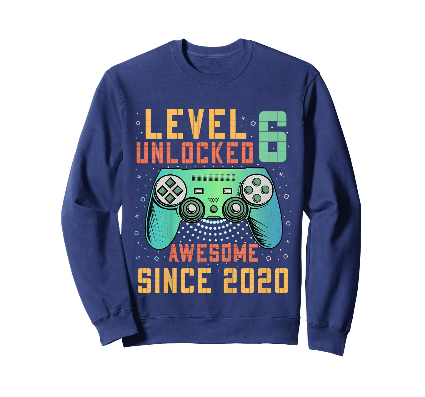 Kids Level 6 Unlocked Awesome Since 2020 6th Birthday Boy T-Shirt