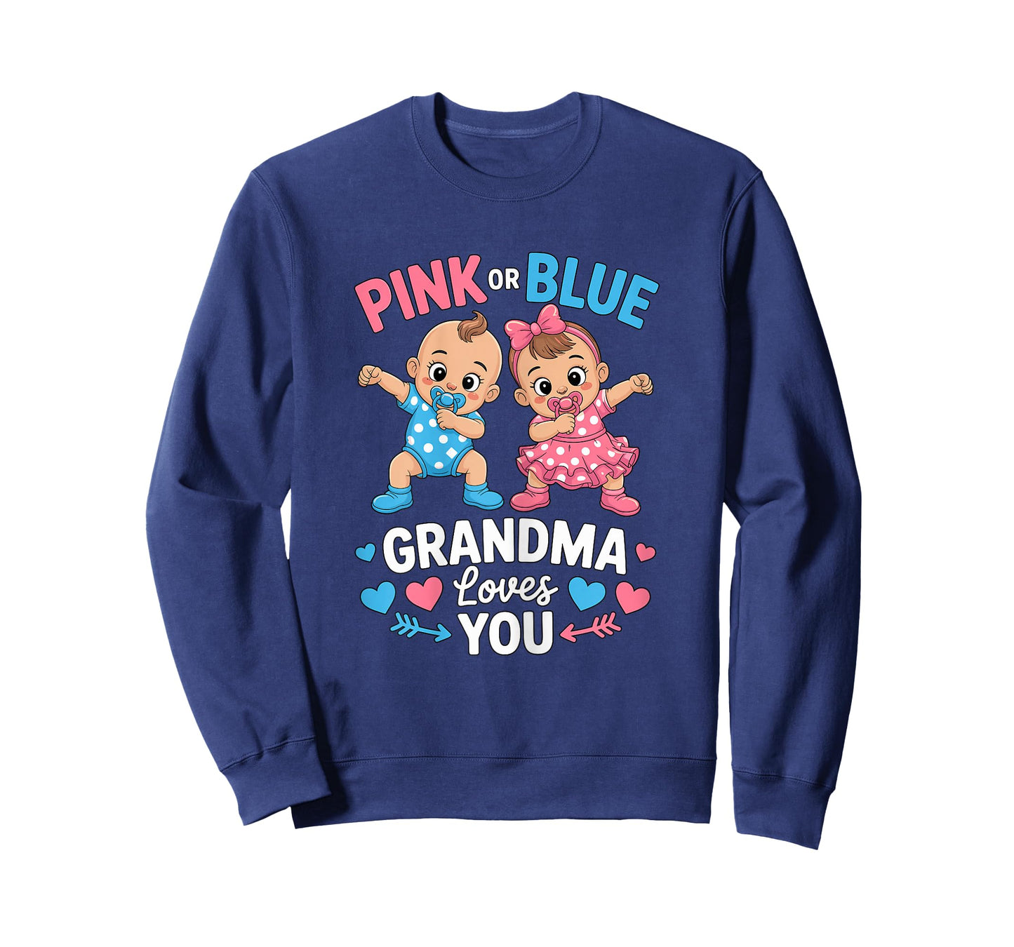 Pink Or Blue Grandma Loves You Gender Reveal Party T-Shirt