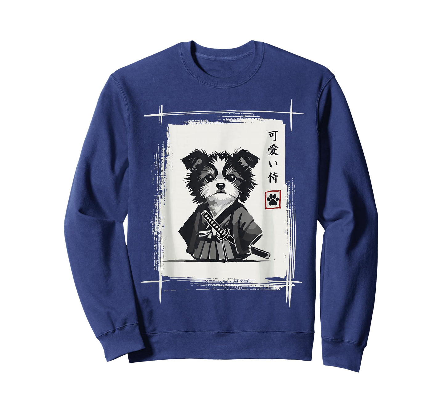 Samurai Dog Shirts for Women Men Vintage Graphic Japanese T-Shirt