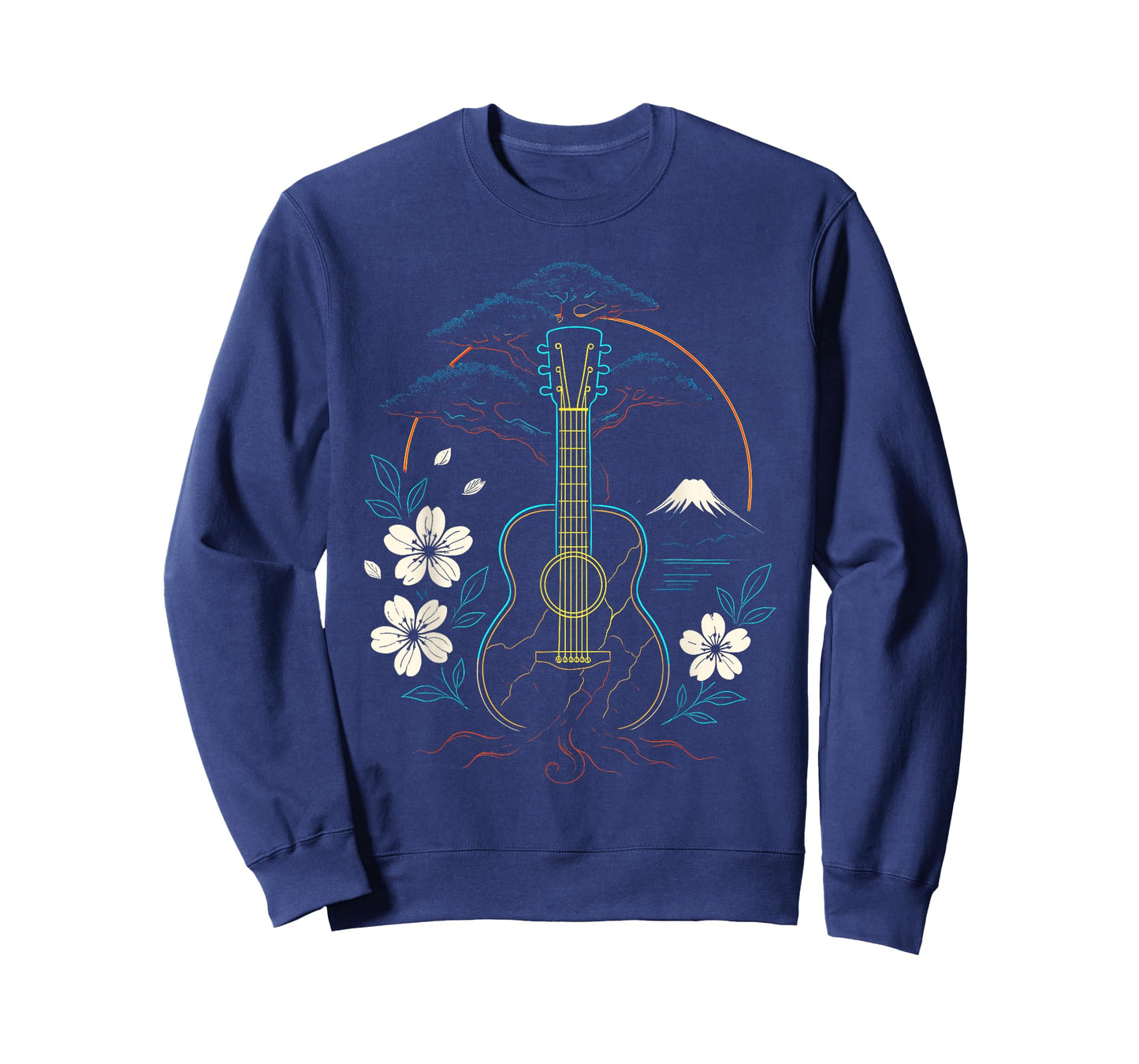 Japanese Art Guitar Men Women Kids Funny Musician T-Shirt