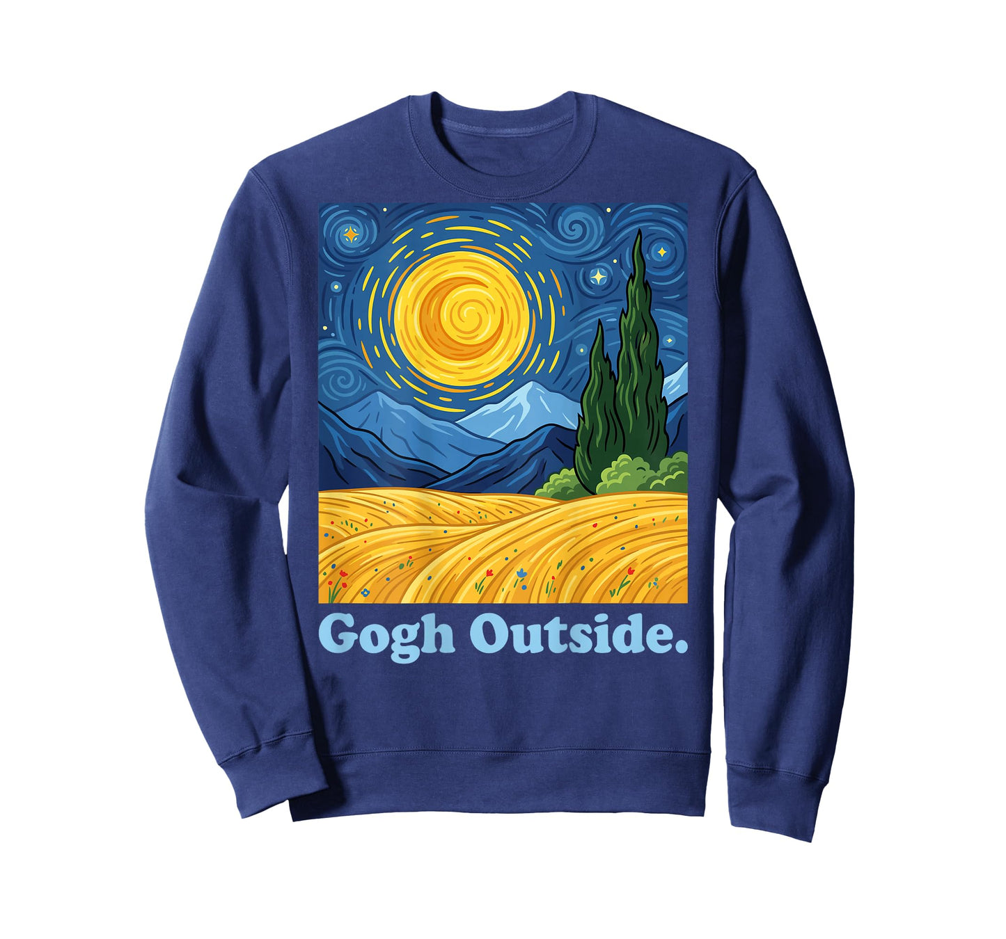 Gogh Outside T Starry Night Inspirational Van Gogh Style T-Shirt