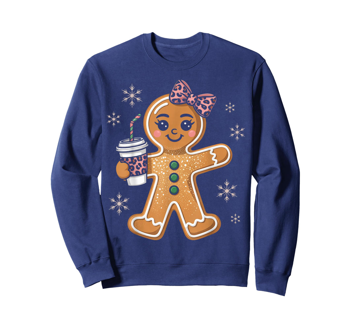 Gingerbread Coquette Leopard Christmas Bow Gifts T-Shirt
