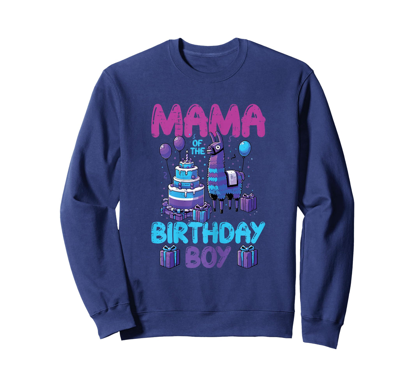 Mama of Birthday Boy Llama Pinata Party Family Match Women T-Shirt
