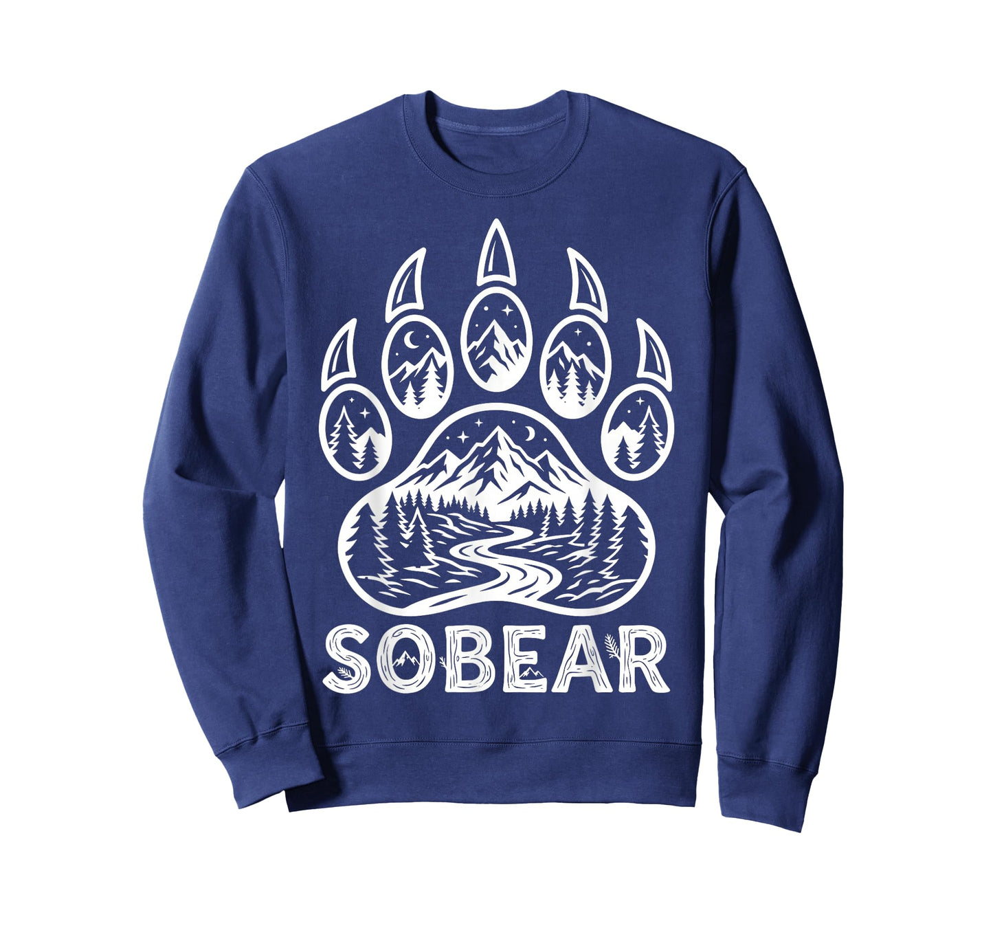 Sobear Sobriety Anniversary Sober AA NA Recovery Bear Paw T-Shirt