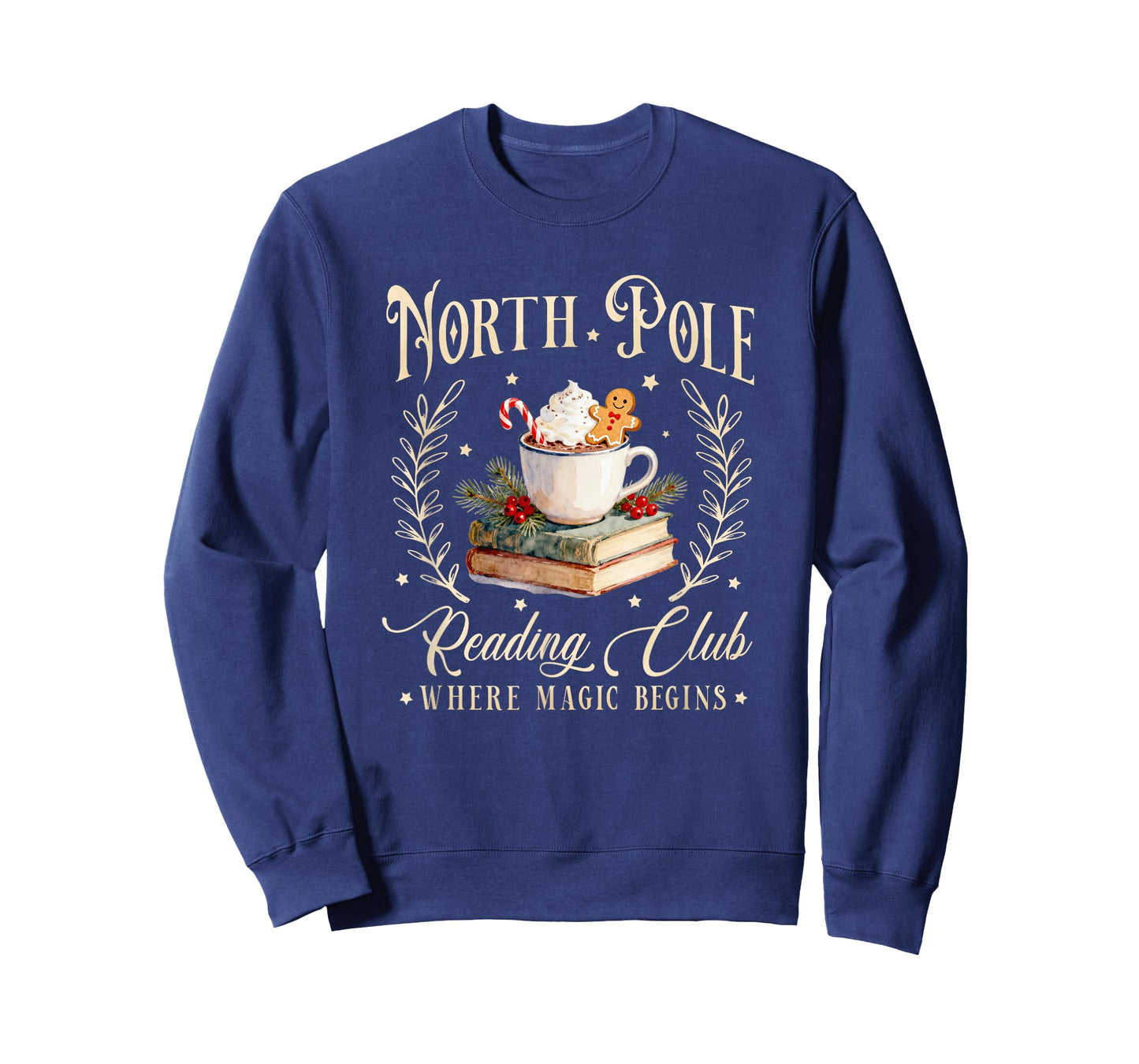 North Pole Reading Club Where Magic Begins Christmas Books T-Shirt