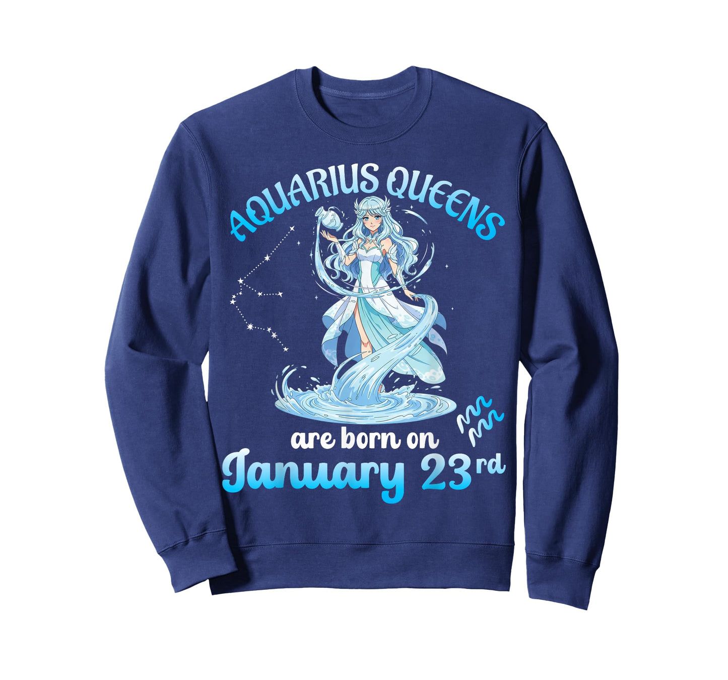 Aquarius Queens are Born On January 23rd Birthday to Me You T-Shirt