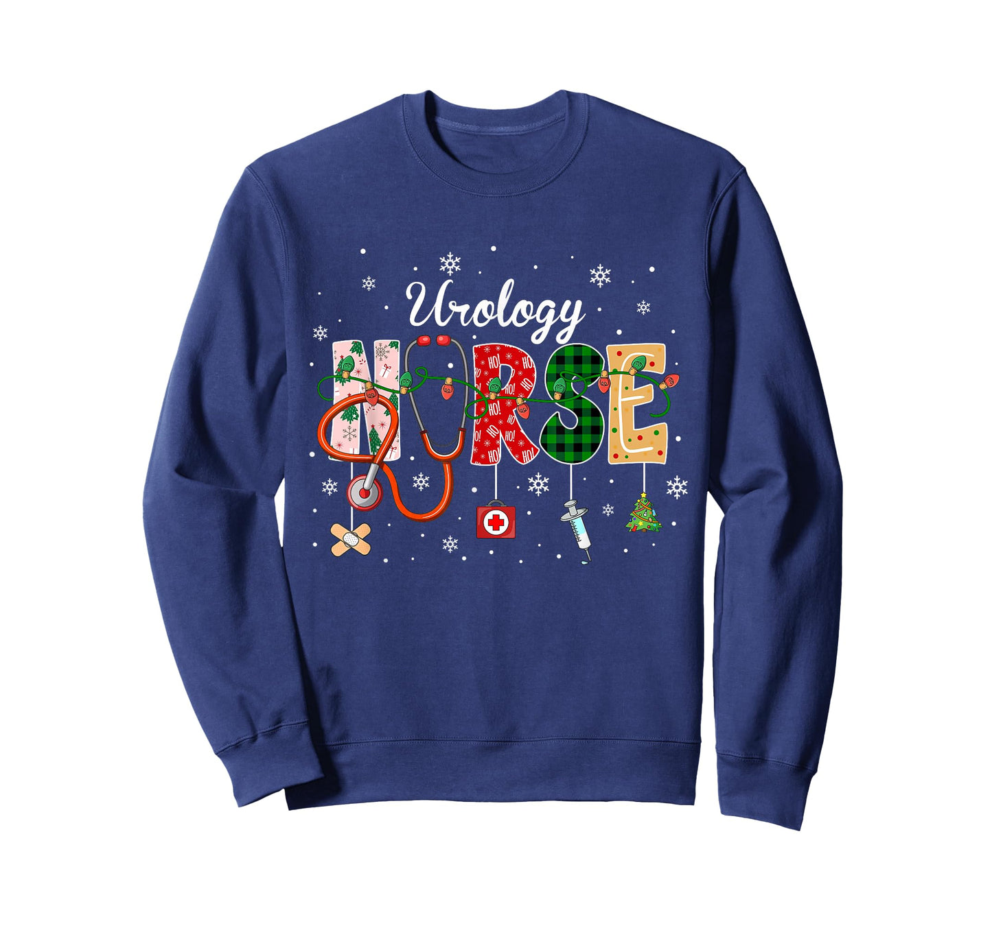 Urology Nurse Stethoscope Xmas Tree Cute Christmas T-Shirt