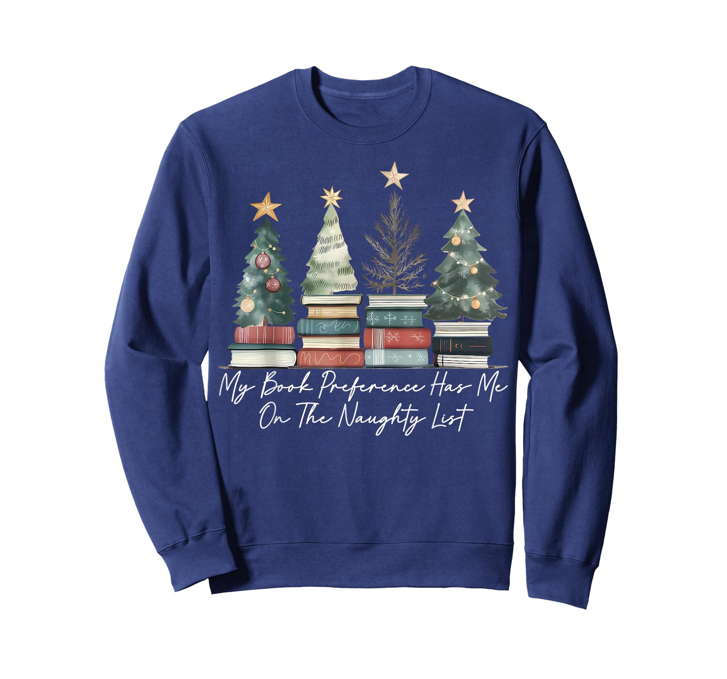 My Book Preference Has Me On The Naughty List Christmas Tree T-Shirt