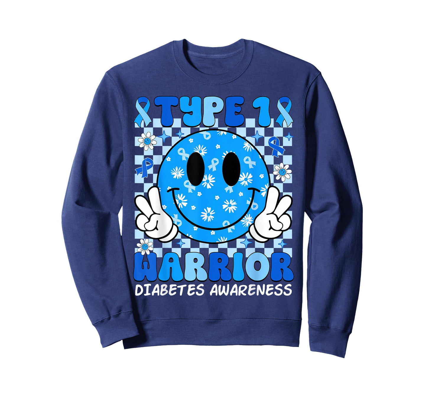 Diabetes Awareness Toddler Ribbon T1D Warrior Support Squad T-Shirt