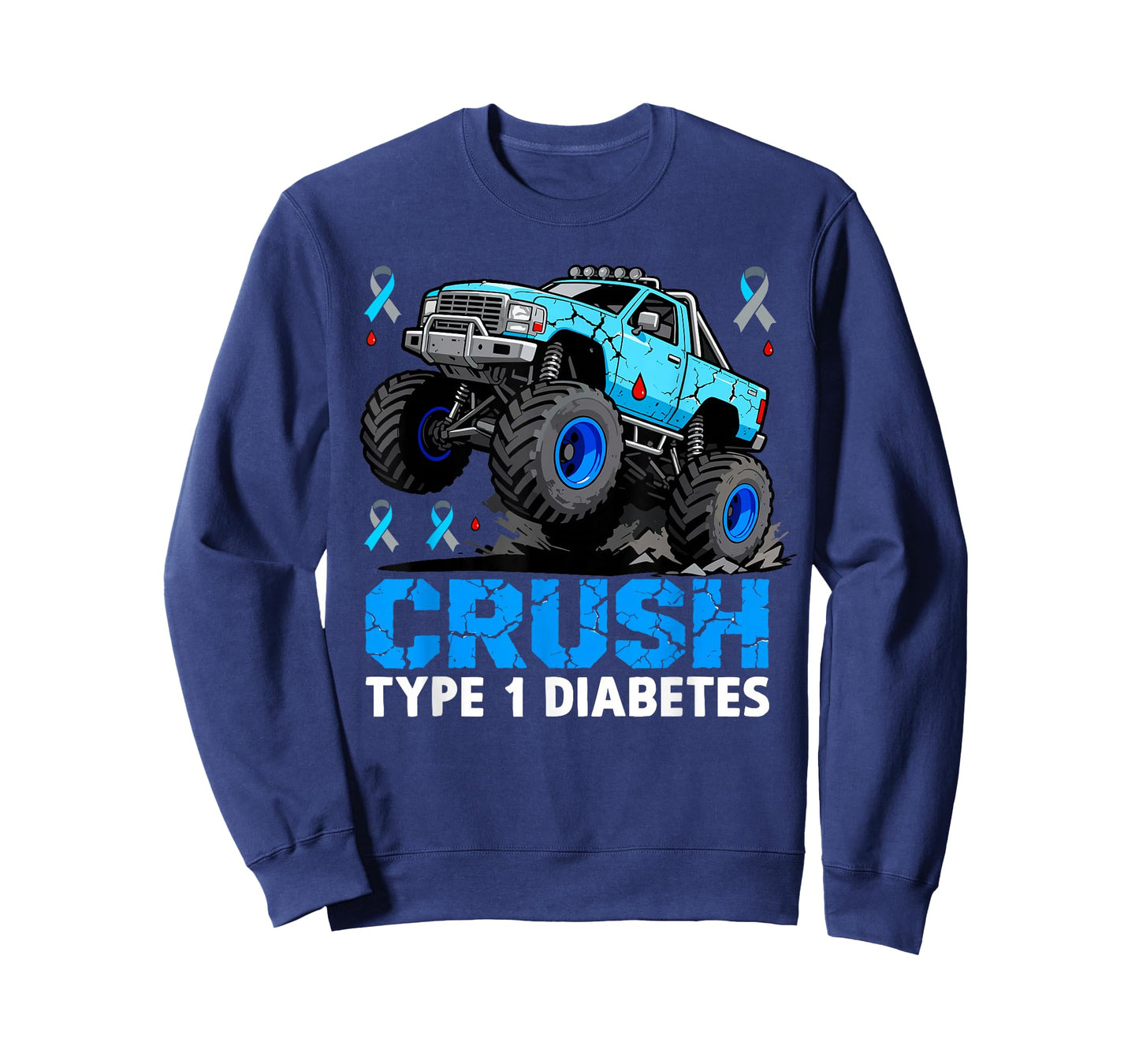 Crush Type 1 Diabetes Awareness Truck T1D Toddler Boys Kids T-Shirt