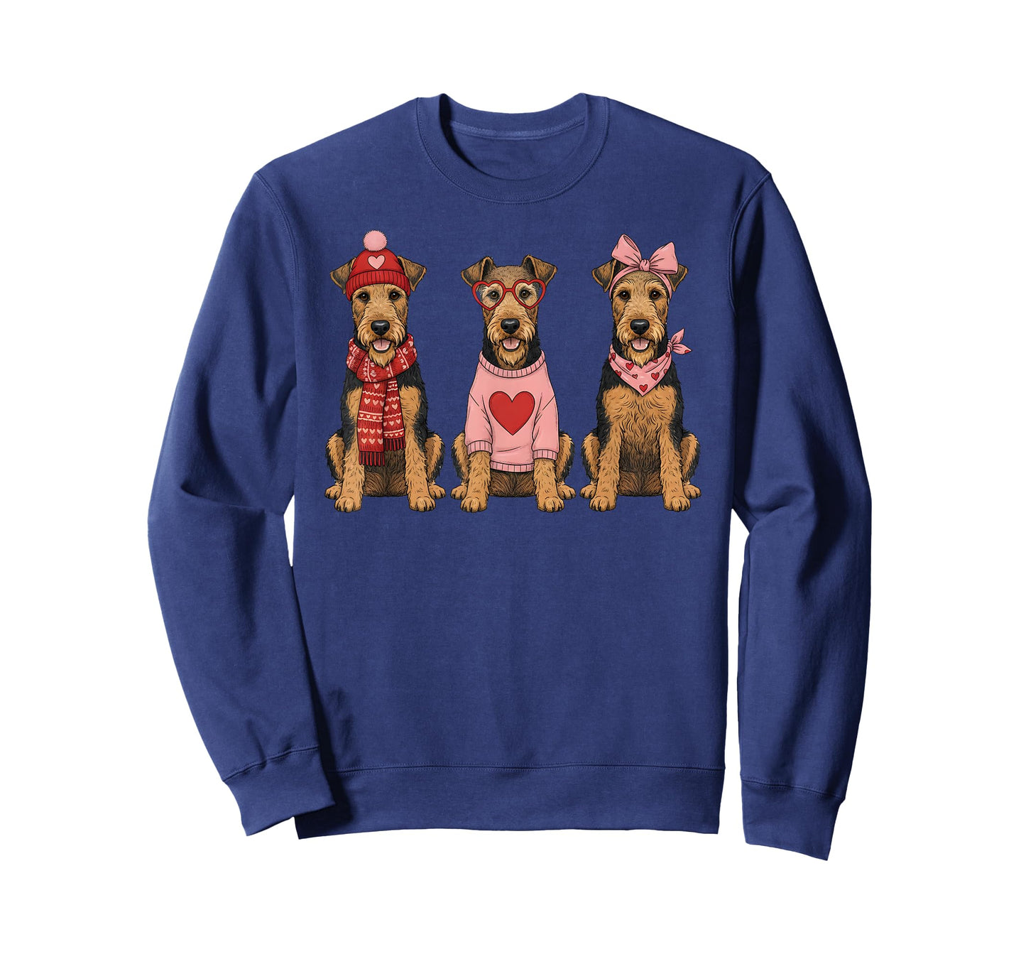 Cute Airedale Terrier Valentine Dog T-Shirt