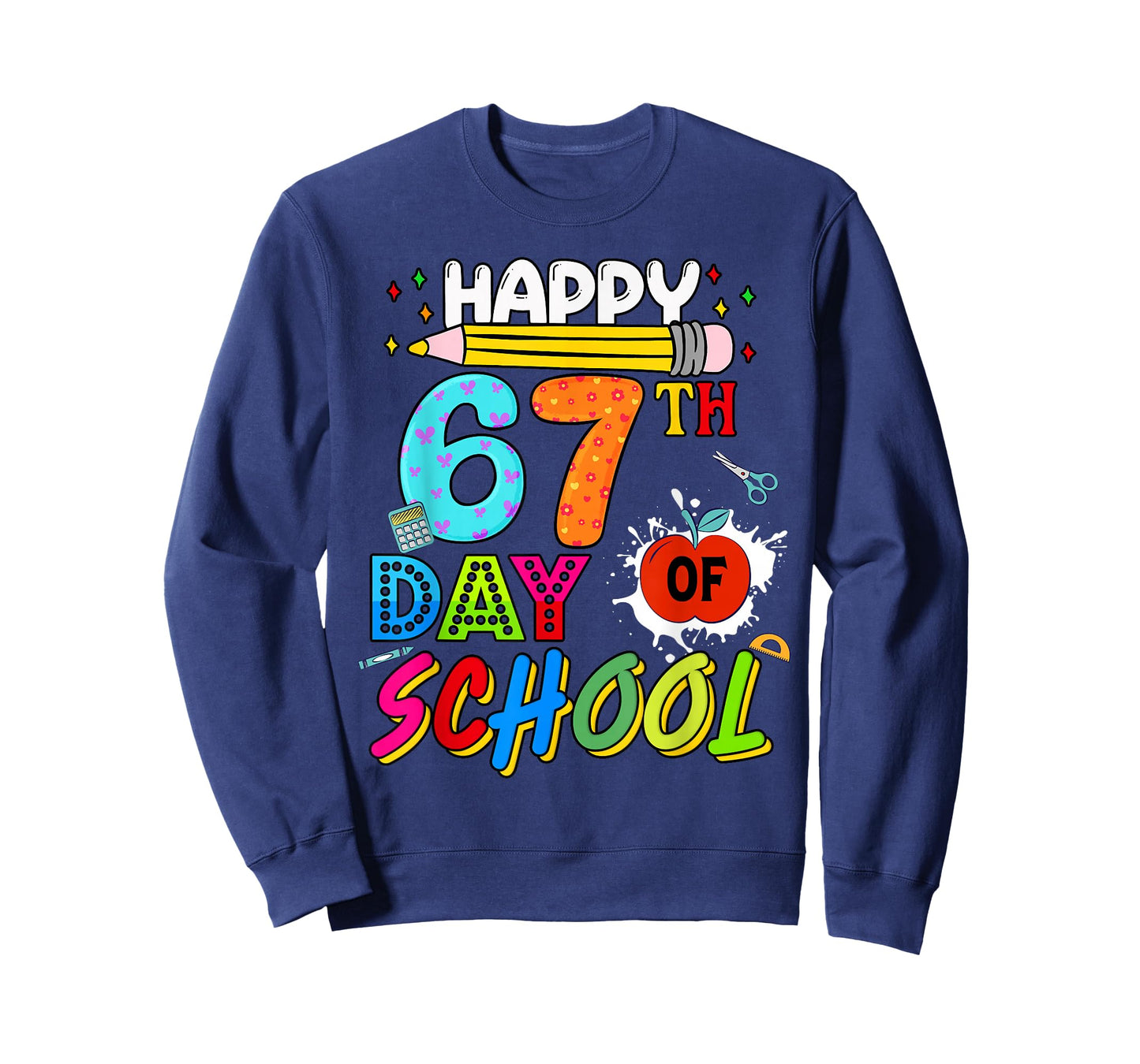 Happy 67 Days of School 67th Day Smarter Six Seven Kids Boys T-Shirt