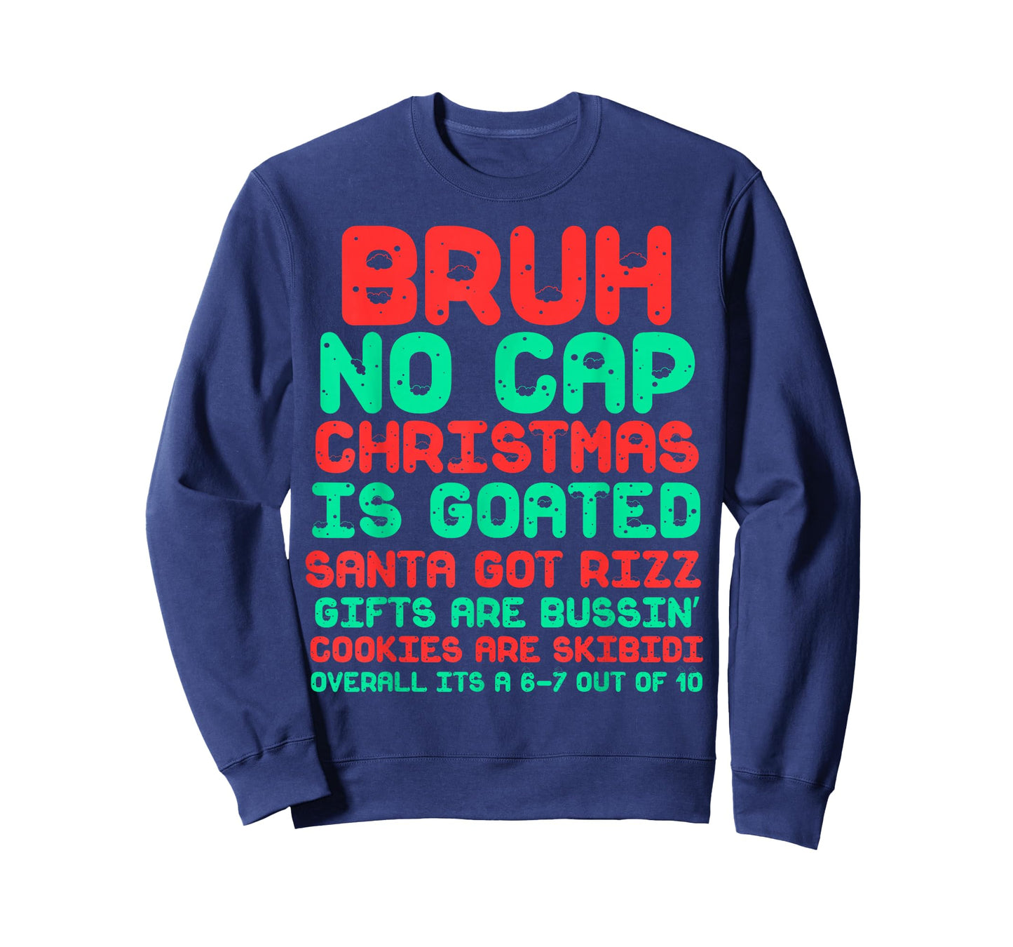 Funny Middle School Generation Alpha Gen A Slang Christmas T-Shirt