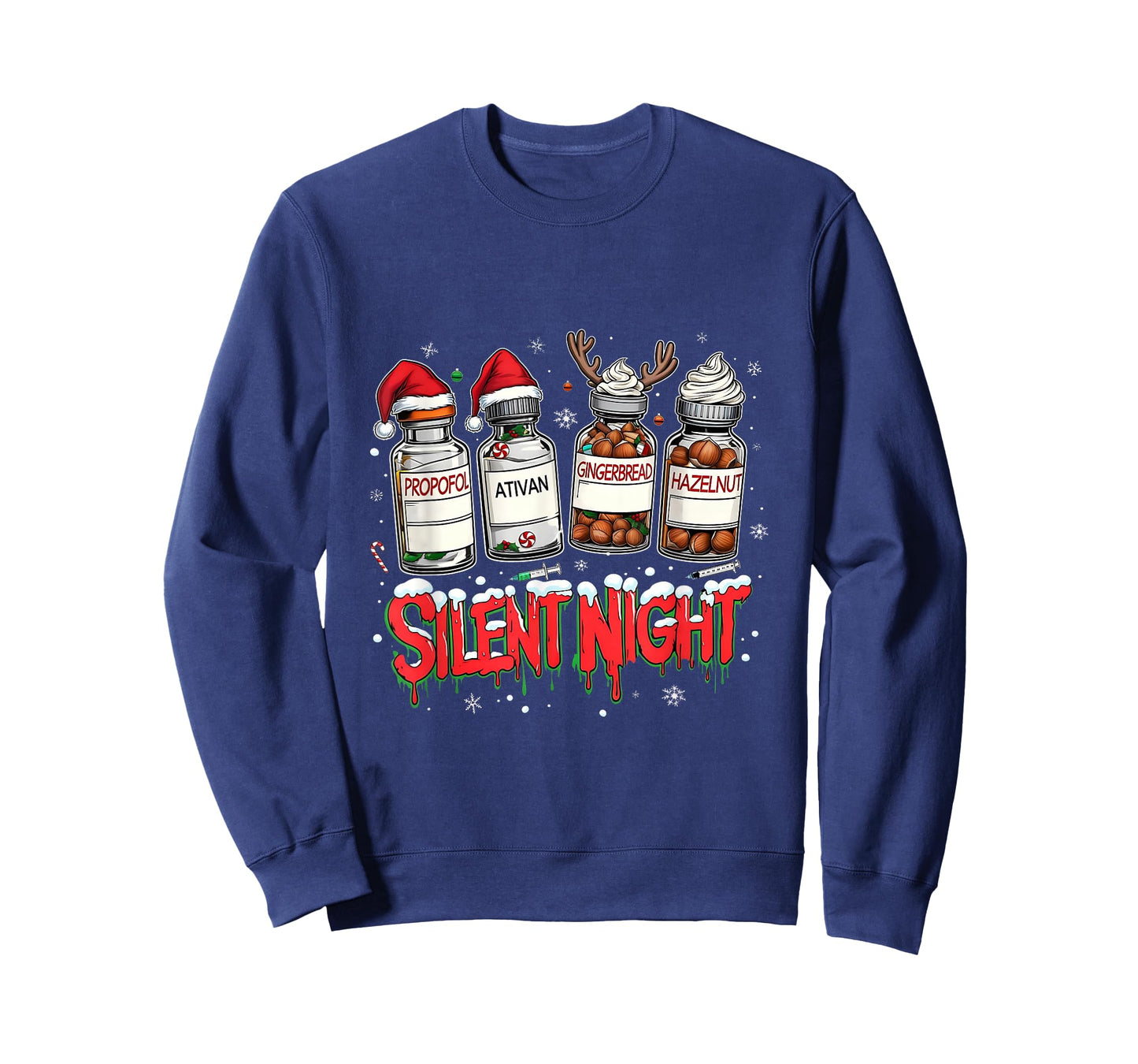 Silent Night Christmas Funny RN ER Nurse Medical Squad T-Shirt