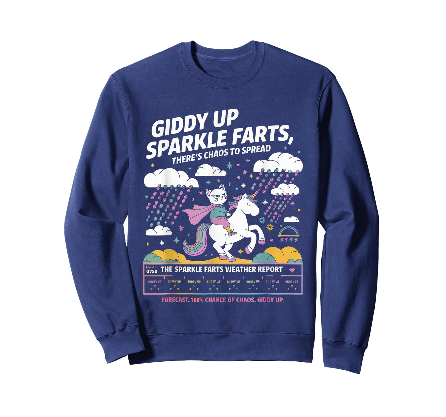 Giddy Up Sparkle Farts Tshirt Girl There's Chaos to Spread T-Shirt