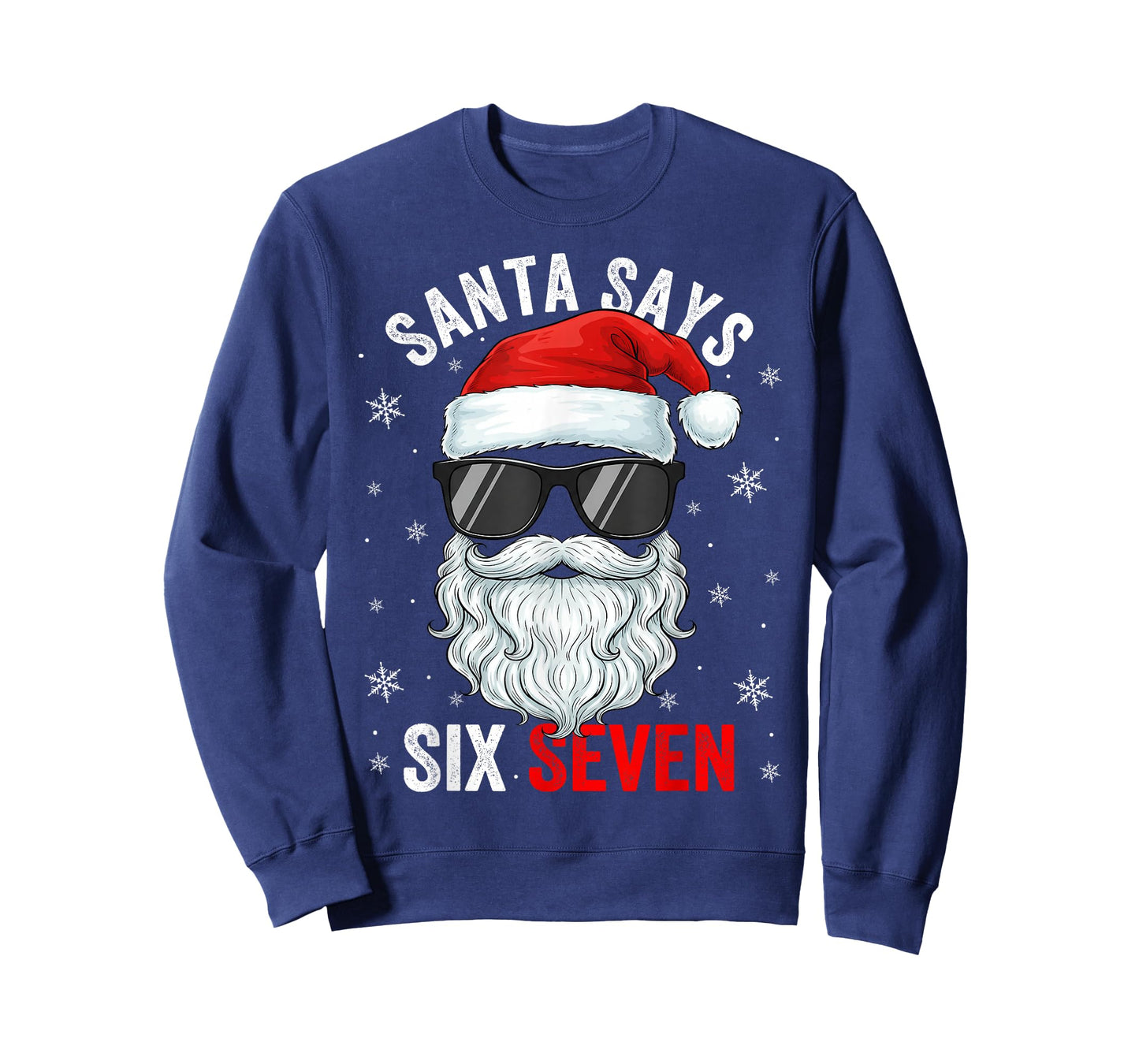 Santa Says Six Seven Christmas Boys Men Funny Meme Gen Alpha T-Shirt