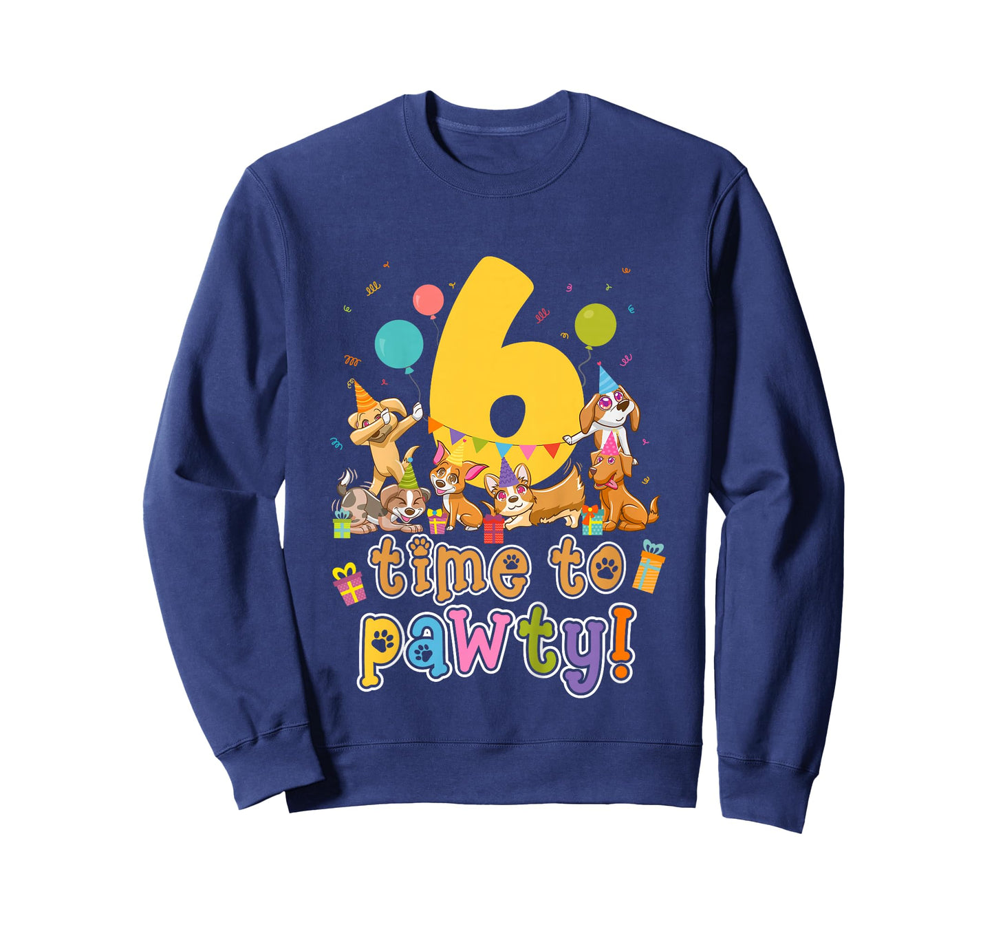 6th Dog Birthday Party Six Year Old Puppy Birthday T-Shirt