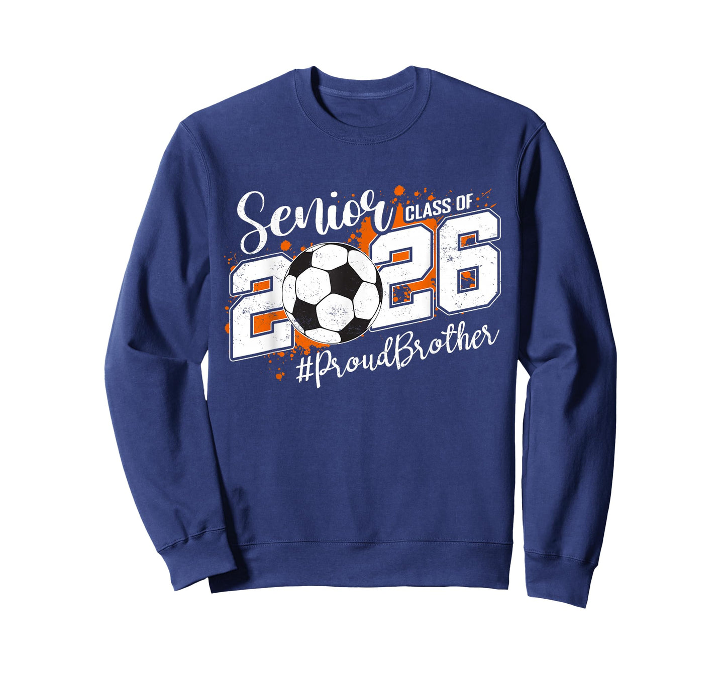 Senior Brother Class of 2026 Soccer Ball Graduation T-Shirt