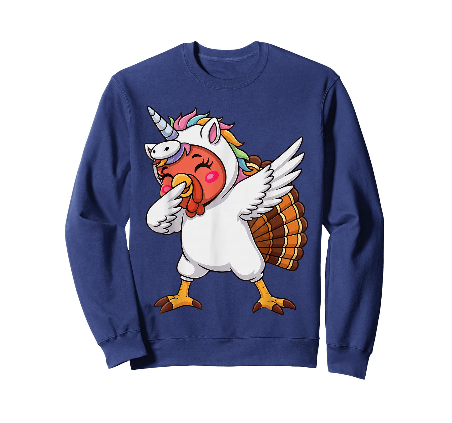 Funny Dabbing Turkey in Disguise Unicorn Thanksgiving Girls T-Shirt