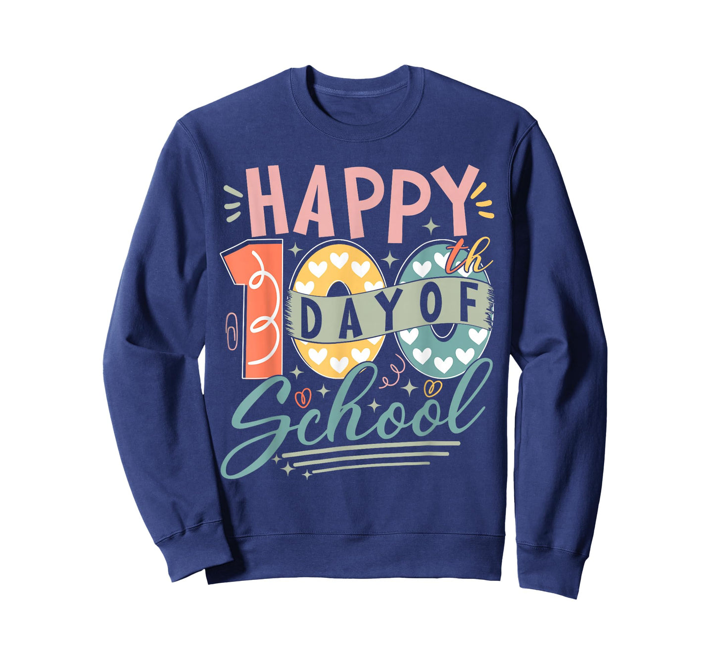 Groovy Happy 100th Day of Shool 100 Days Teachers Girls Kids T-Shirt