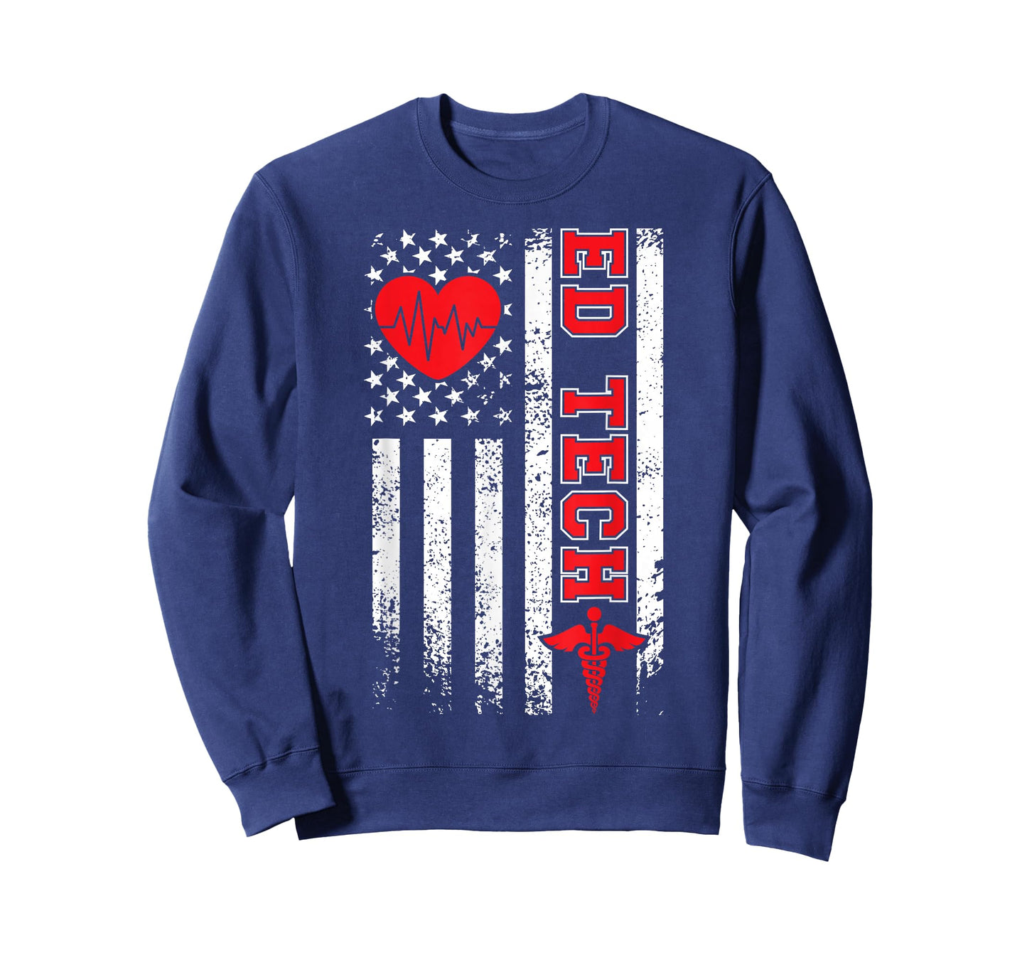 ED Tech US Flag Emergency Department Tech ED Technician T-Shirt
