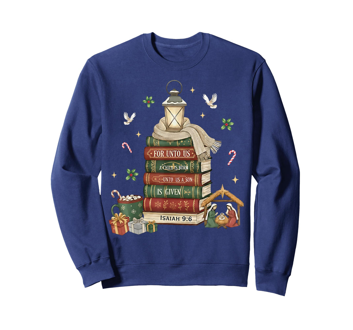 for Unto Us A Child is Born Isaiah 9:6 Christian Christmas T-Shirt