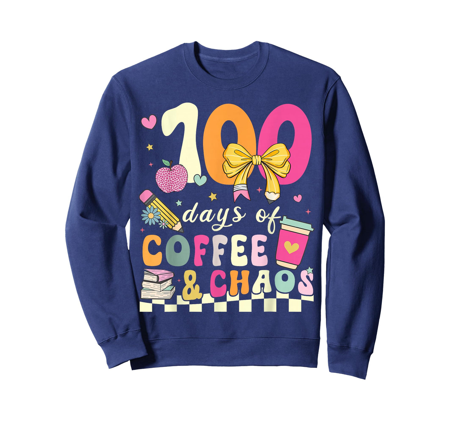 100 Days of Coffee & Chaos Teacher 100th Day of School T-Shirt