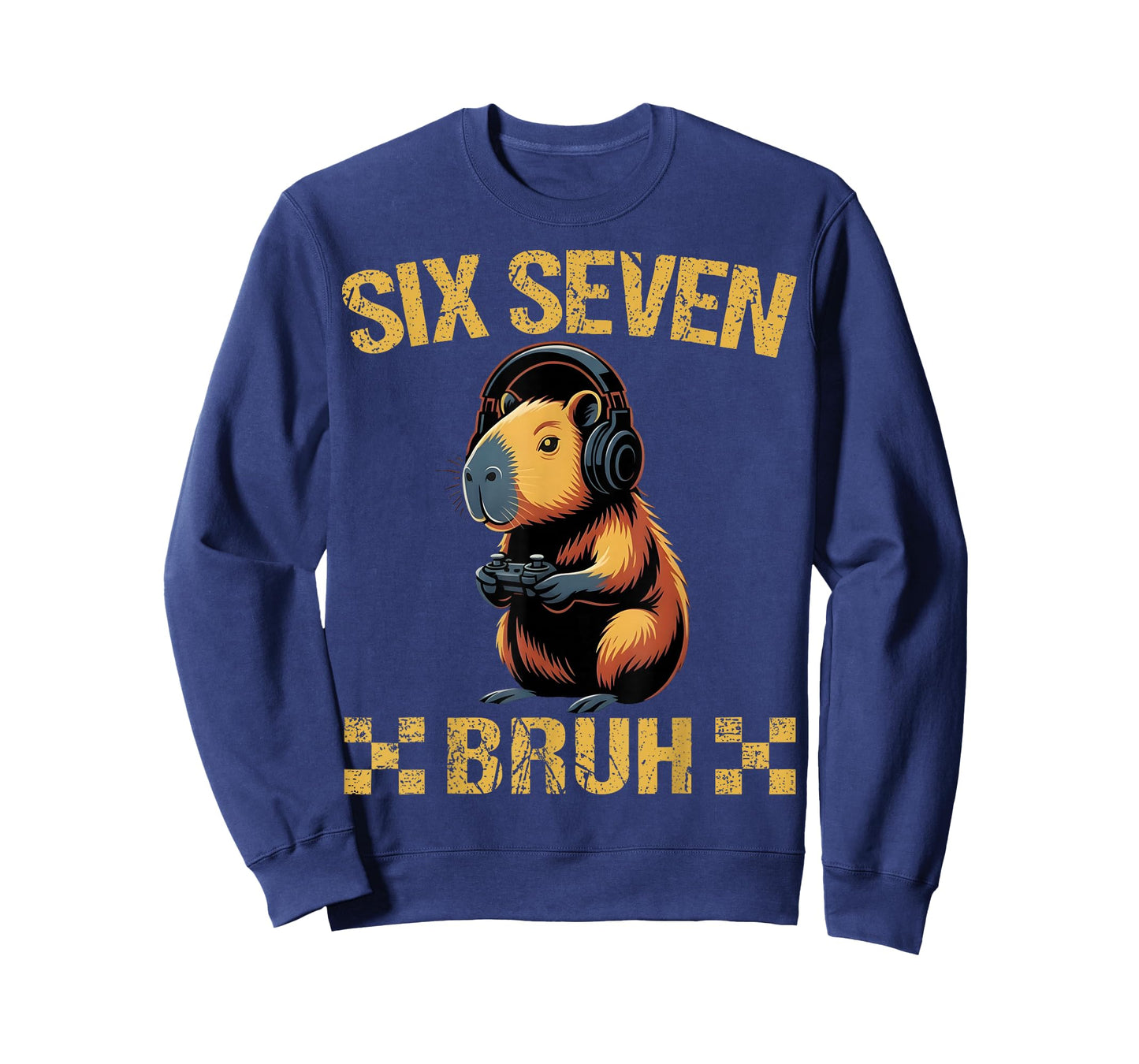 Cute Gamer Capybara Six Seven Bruh Gift for Men Boy Kids T-Shirt