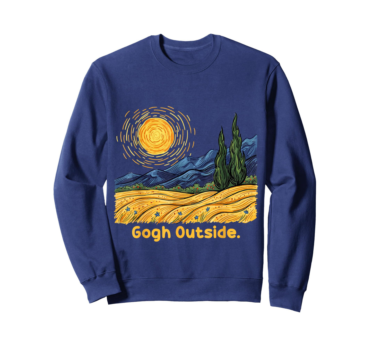 Vintage Gogh Outside Nature Funny Art Lover Graphic T-Shirt