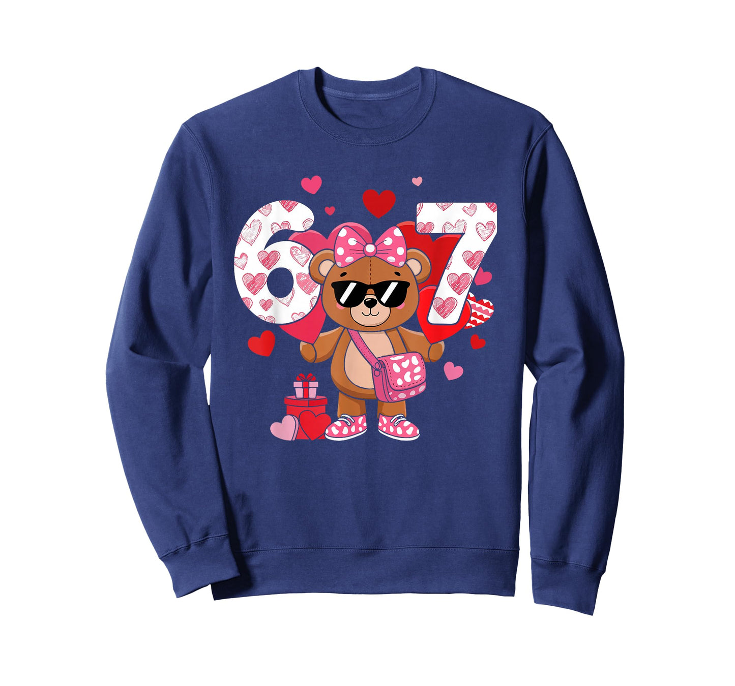 Funny 67 Valentine 6 7 Six Seven Meme Kids Women Men T-Shirt