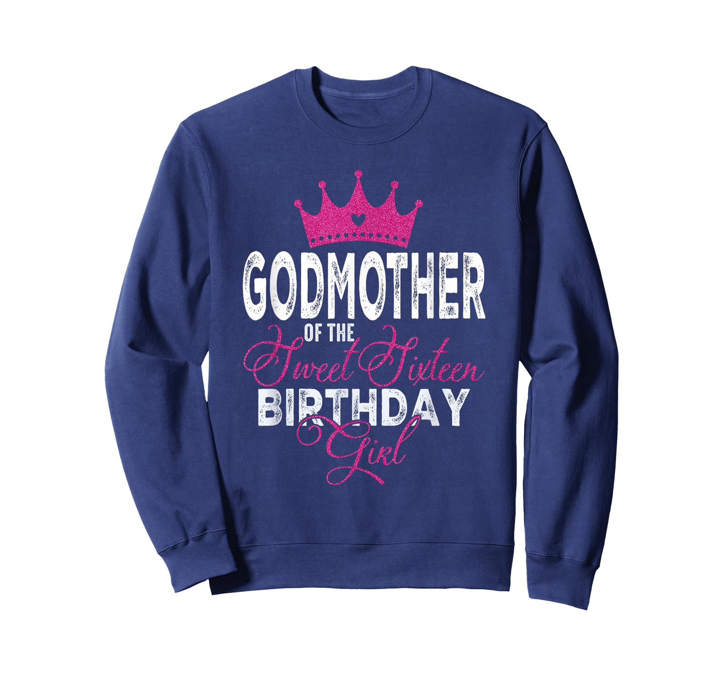 Godmother of The Sweet Sixteen Bday Girl 16th Pink Crown T-Shirt