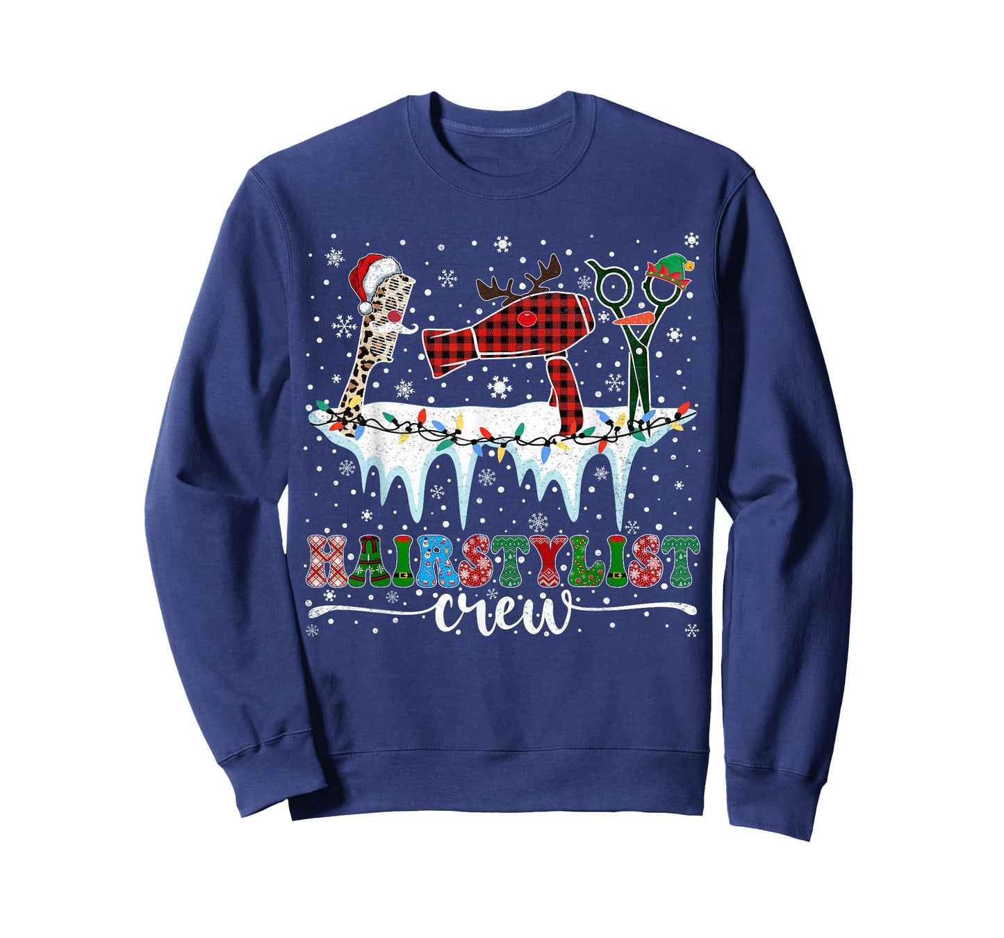 Xmas Barber Tool Hairdresser Crew Hairstylist Christmas T-Shirt