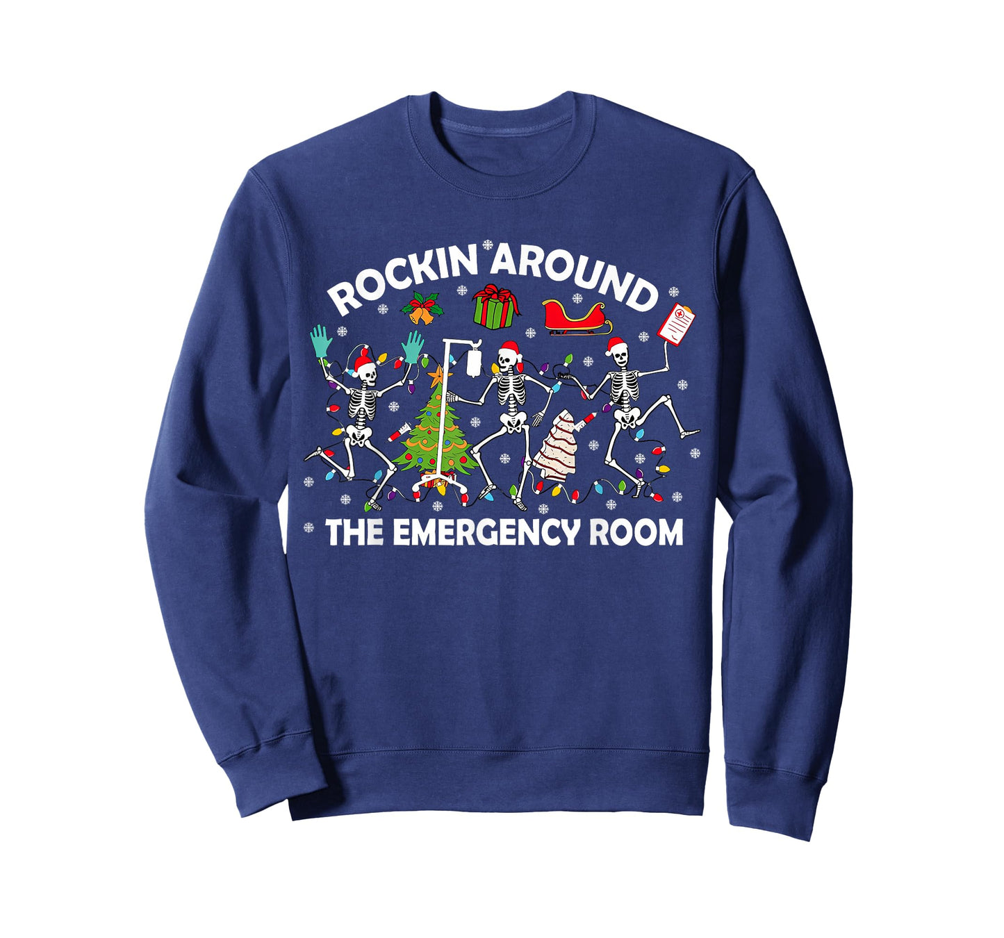 Rockin Around Emergency Room Funny Christmas ER RN Nurse T-Shirt
