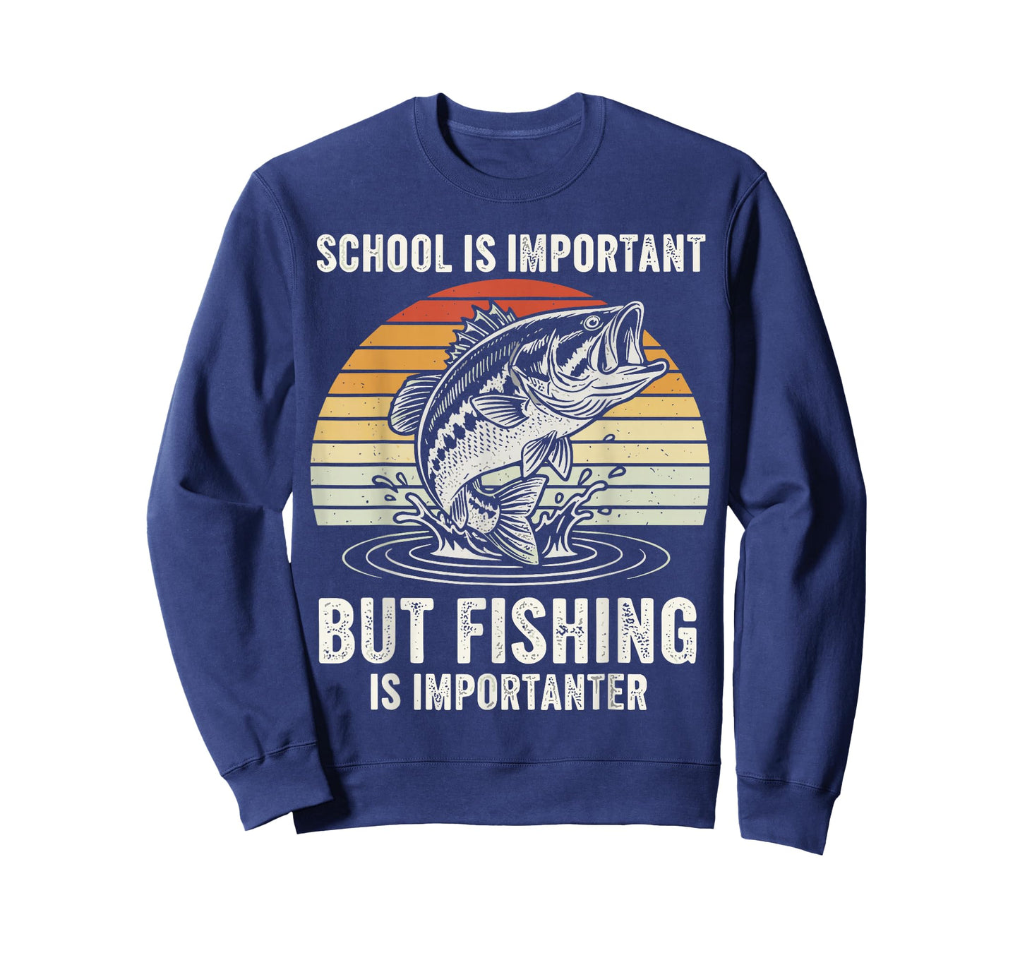 Bass Fish Shirt, School is Important Fishing is Importanter T-Shirt
