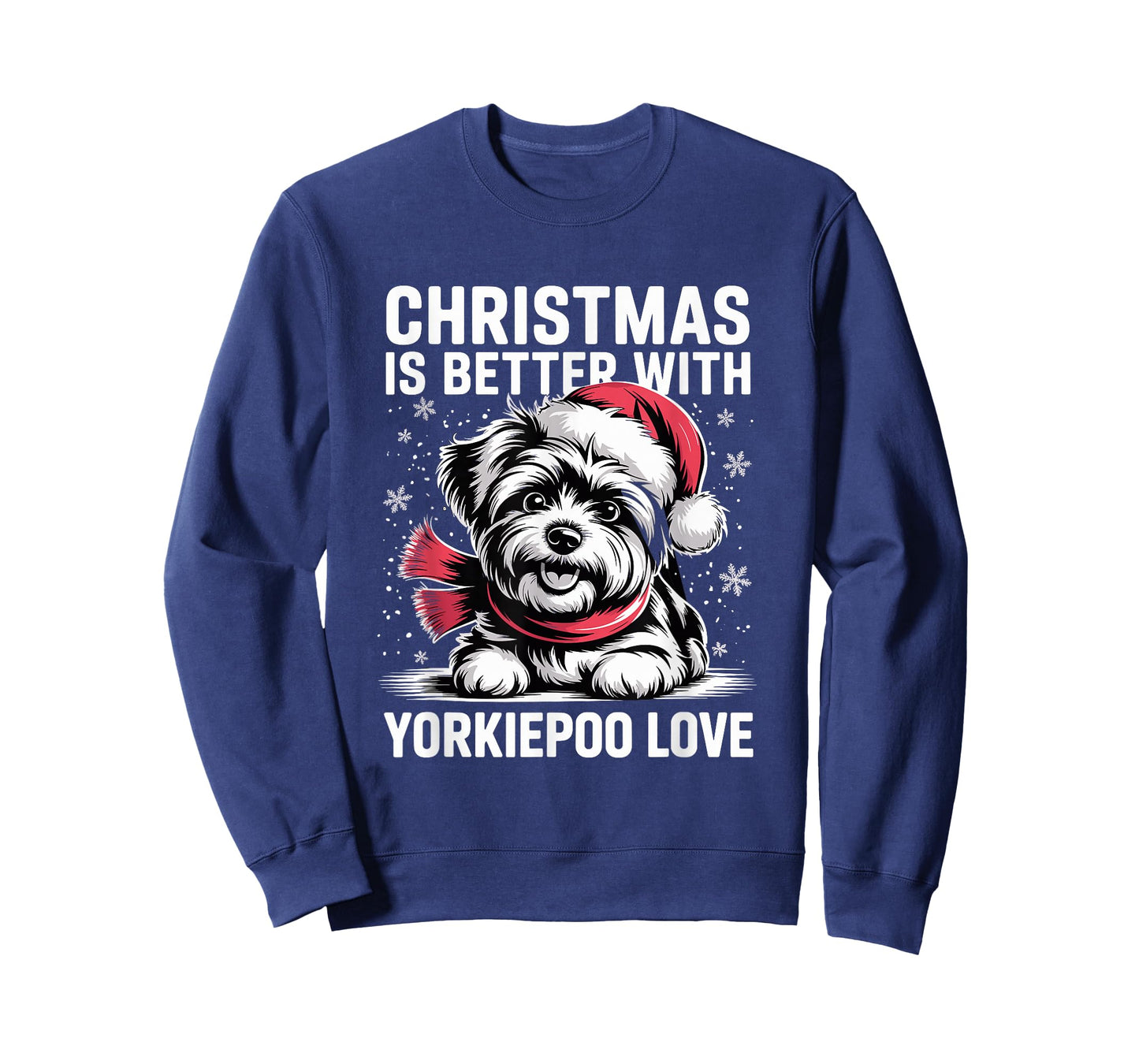 Cute Xmas Puppy Dog Christmas is Better with Yorkiepoo Love T-Shirt