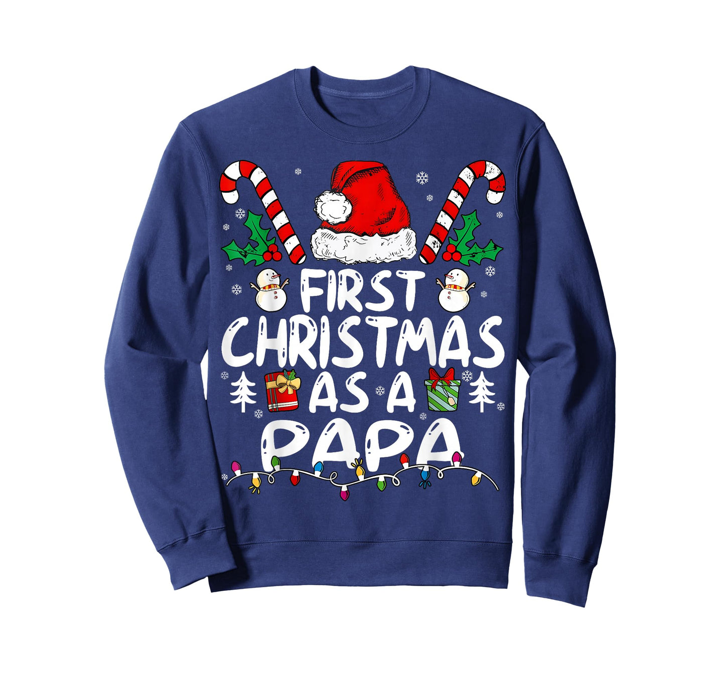 First Christmas As A Papa New Papa T-Shirt