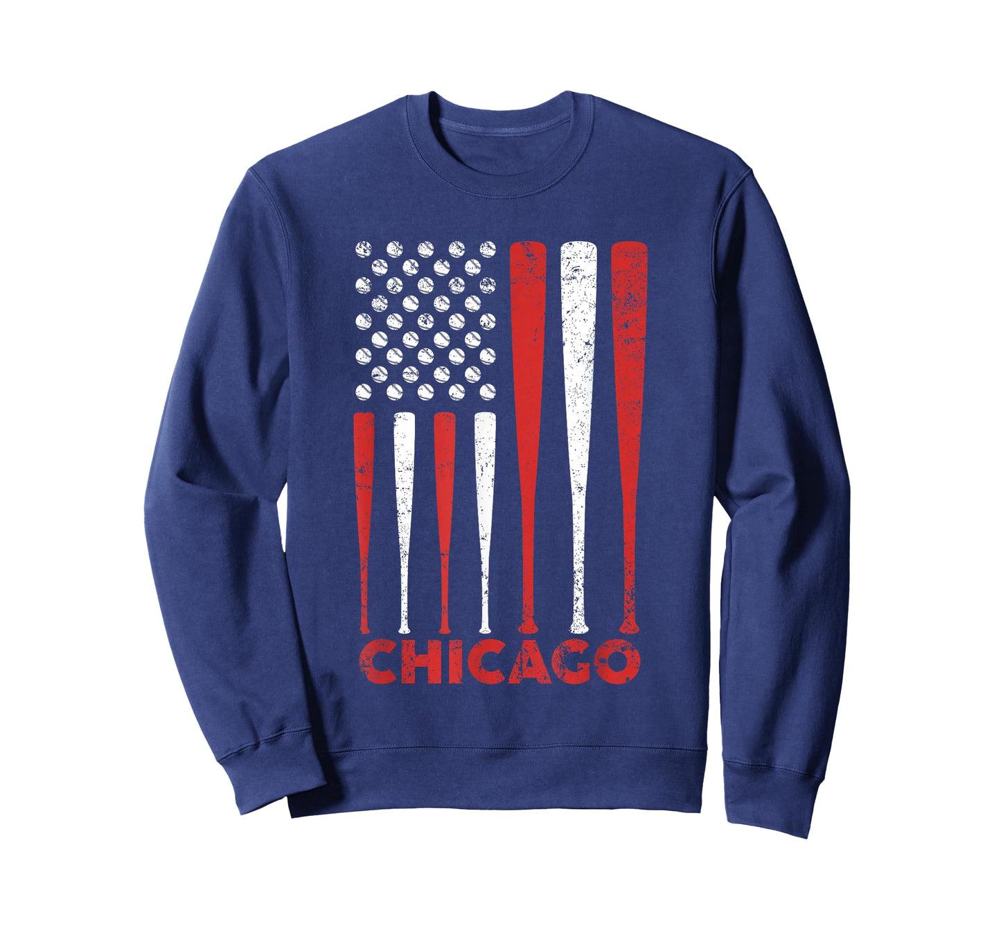Chicago Flag Vintage Baseball Gift for Men Women Kids T-Shirt