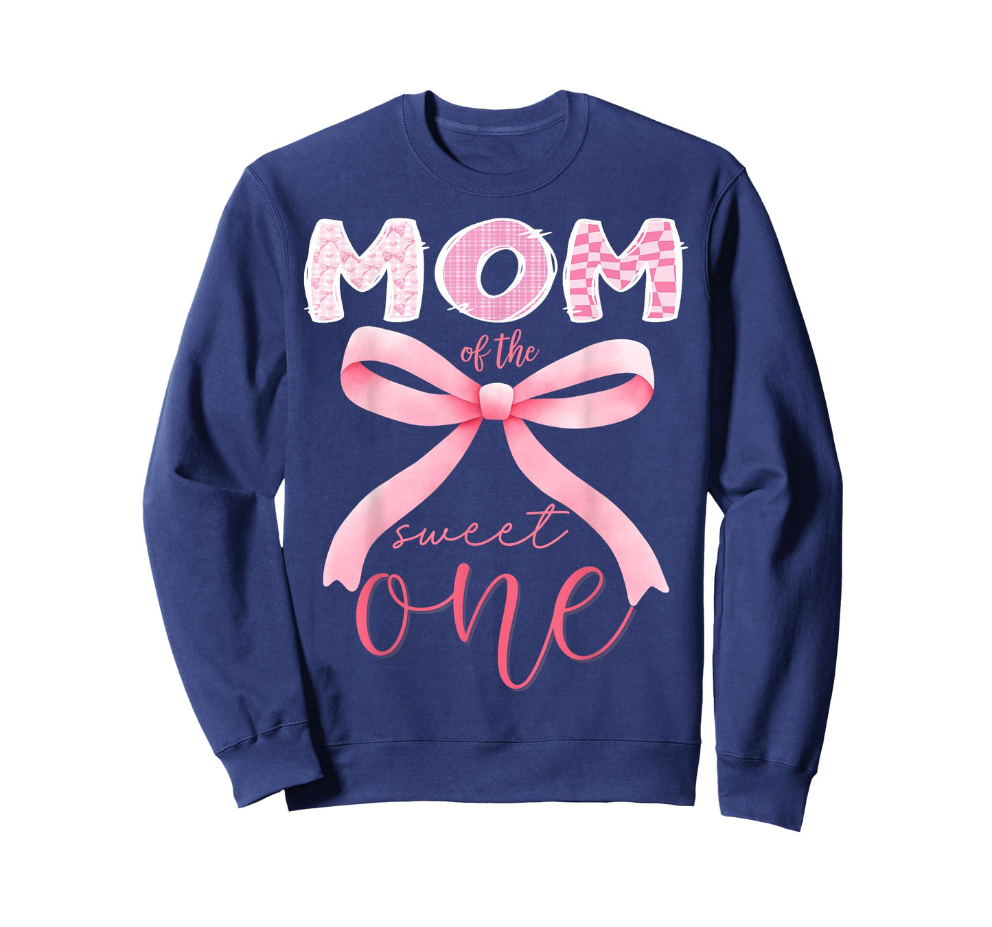 Mom of The Sweet One Pink Coquette Bow 1st Birthday Girl T-Shirt