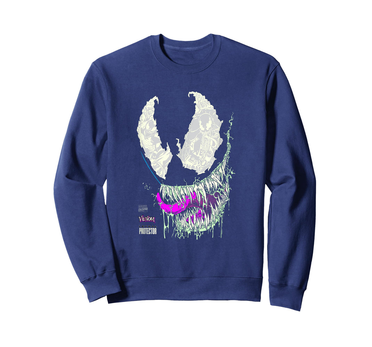 Marvel Comics Venom Lethal Protector Grunge Face Art T-Shirt